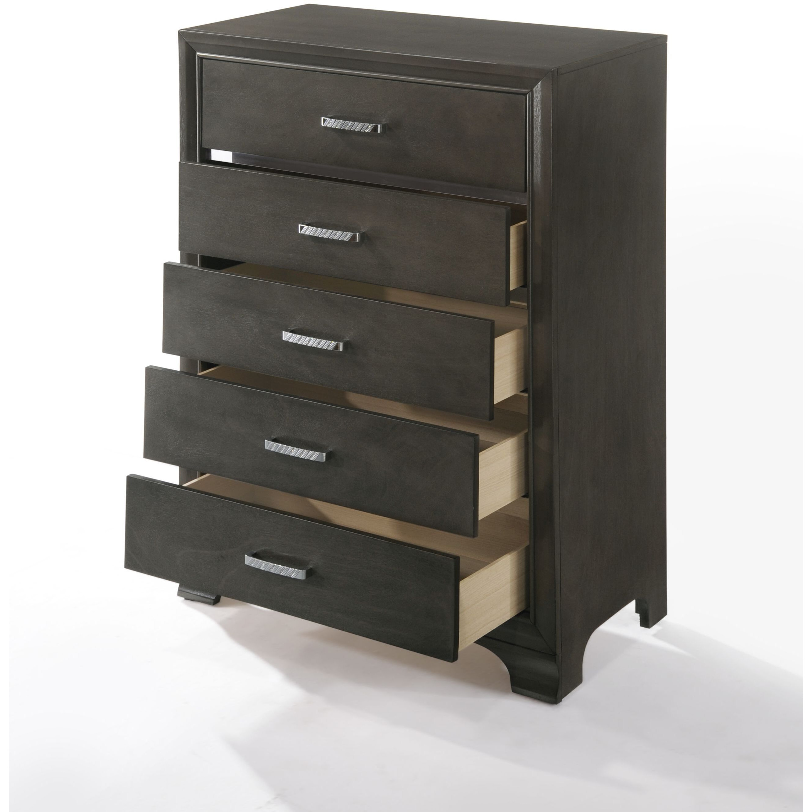 Grey 5-Drawer Chest