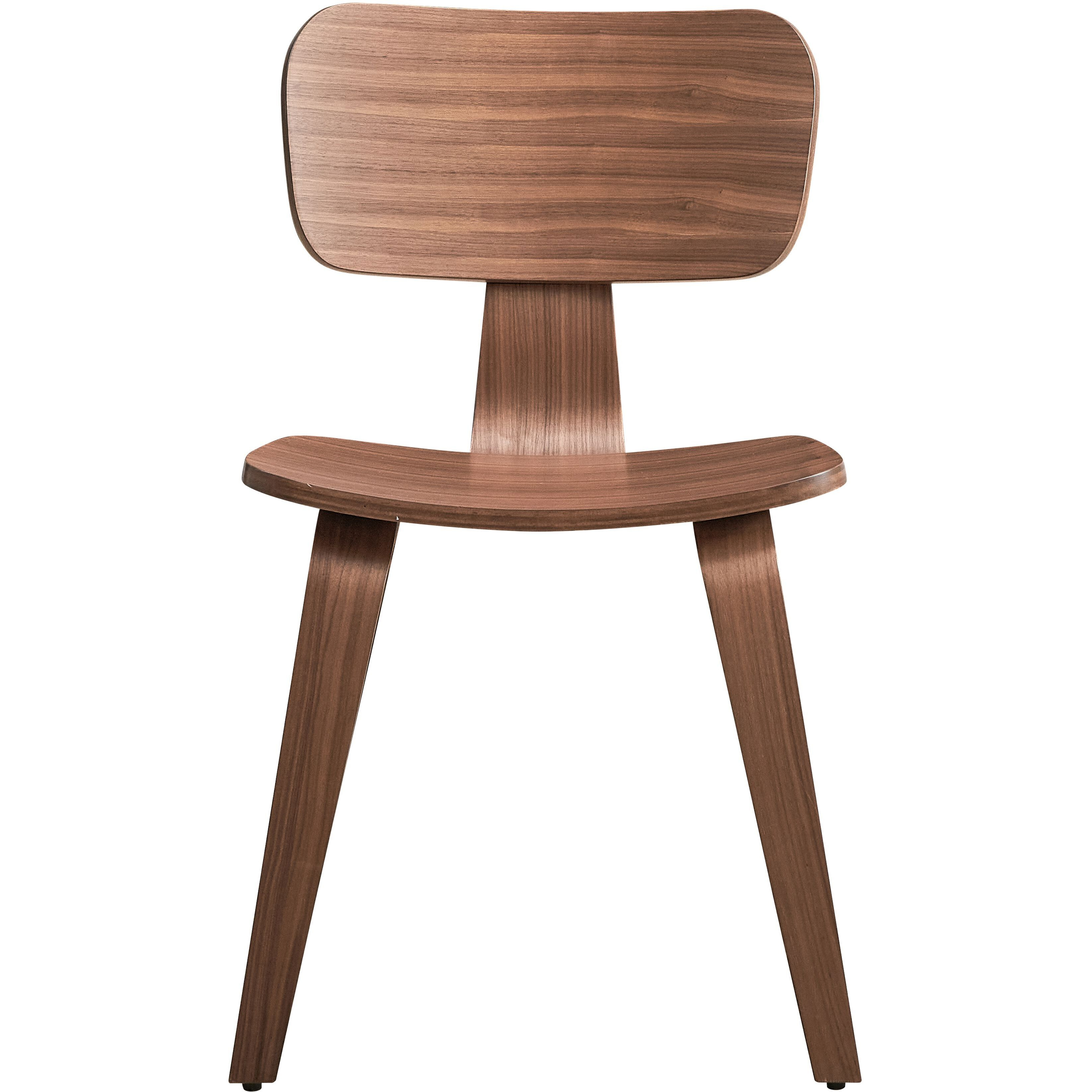 Walnut Side Chair With Tapered Leg (Set Of 2)