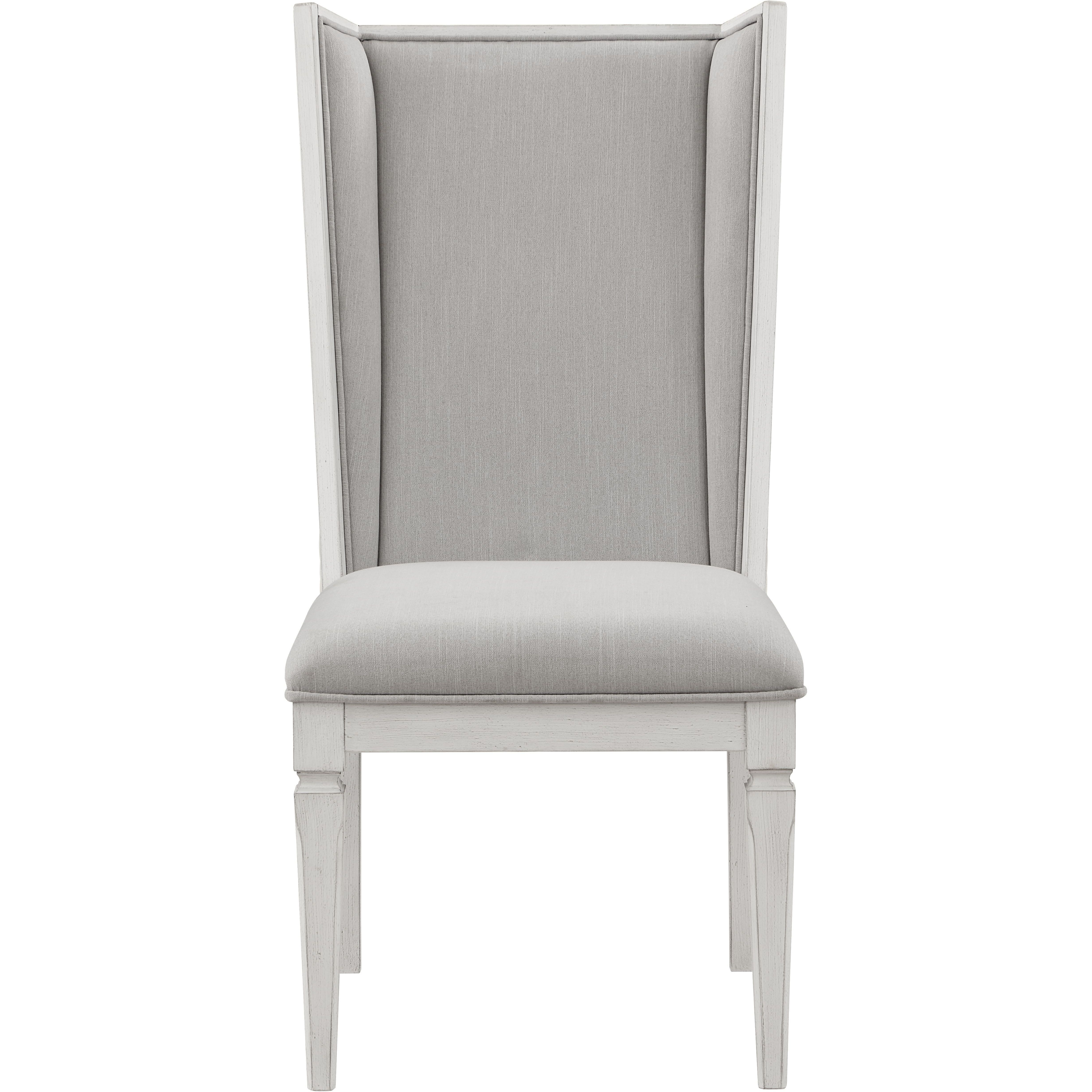 Light Grey And Weathered White Padded Side Chair (Set Of 2)