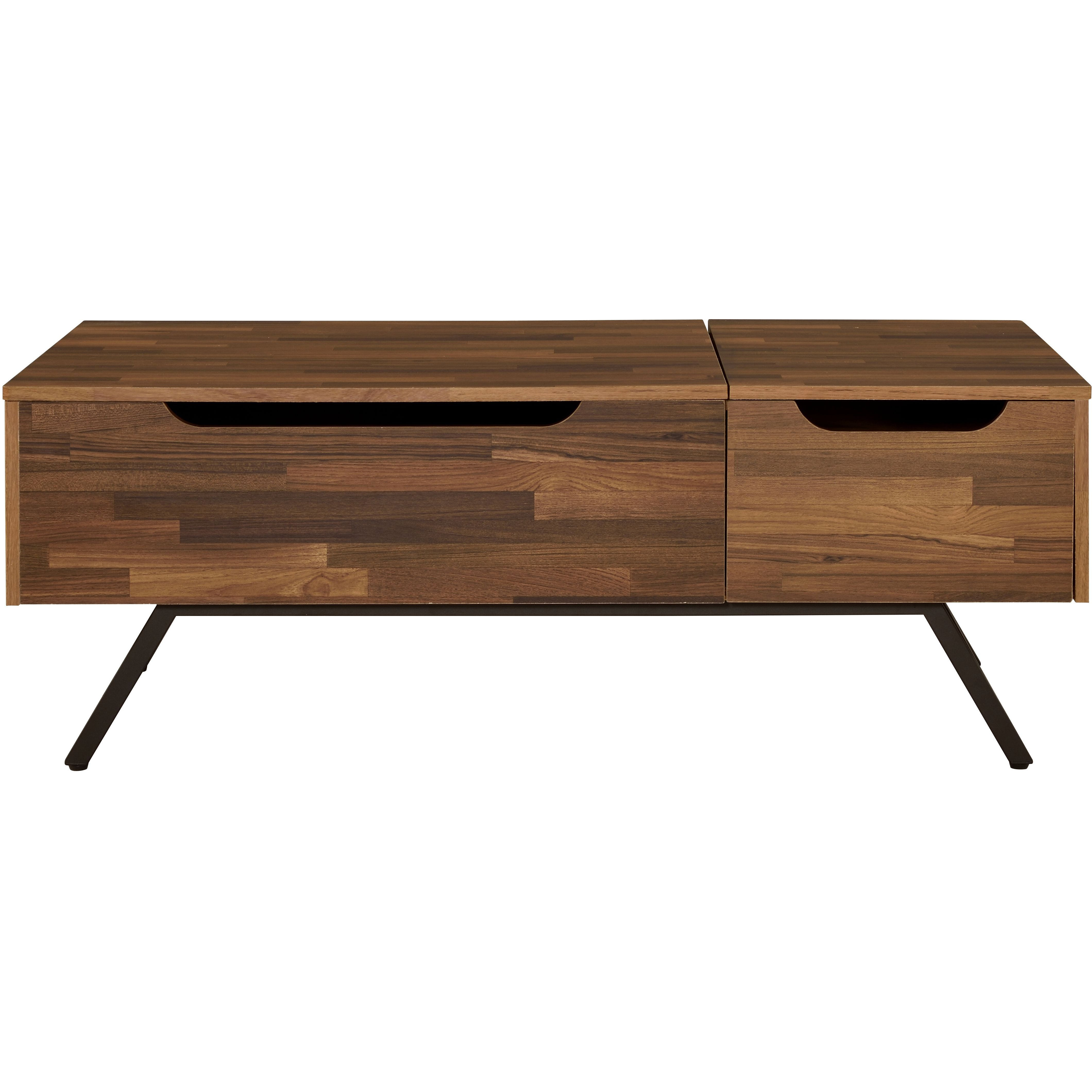 Walnut 1-Drawer Coffee Table With Lift Top