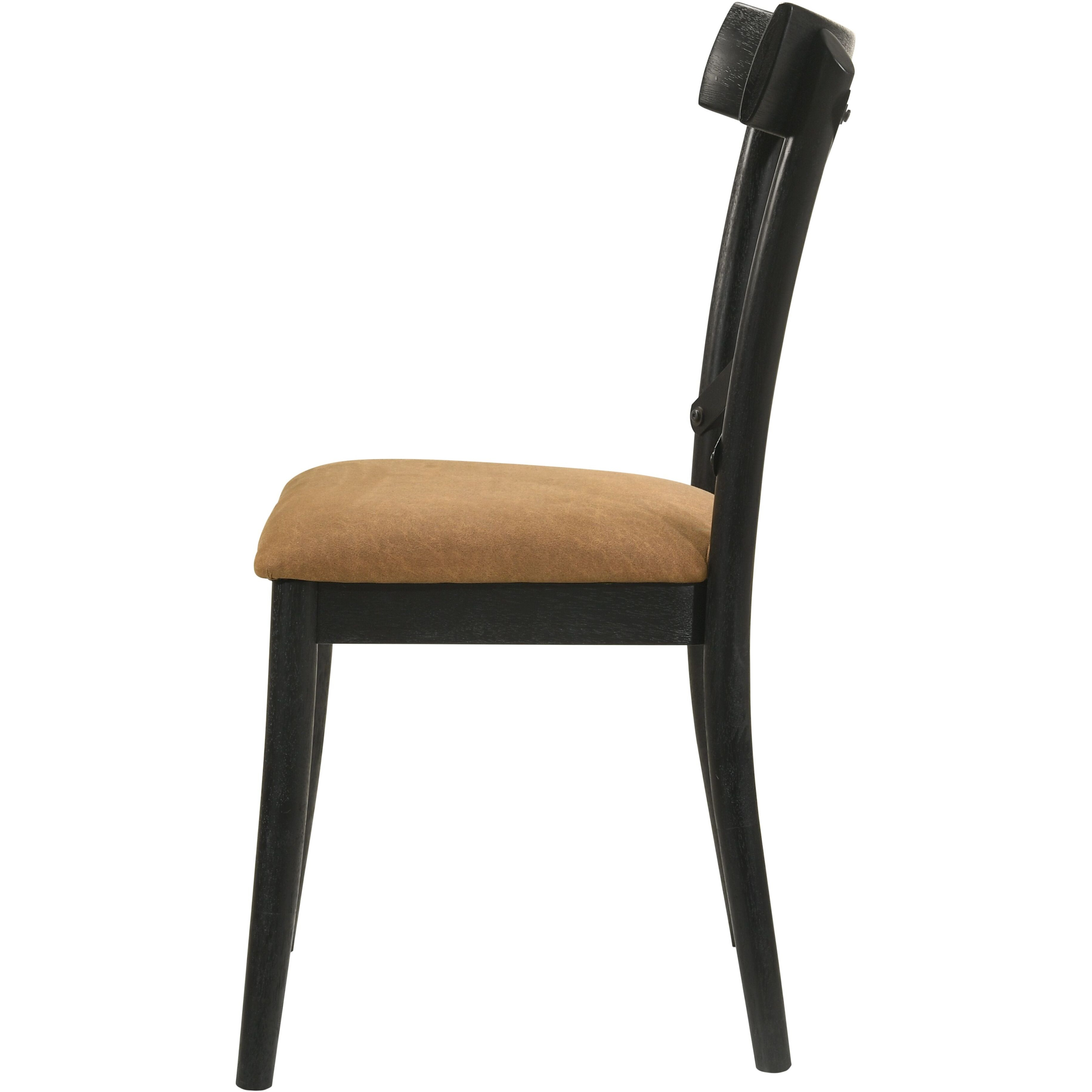 Brown And Black Side Chair (Set Of 2)