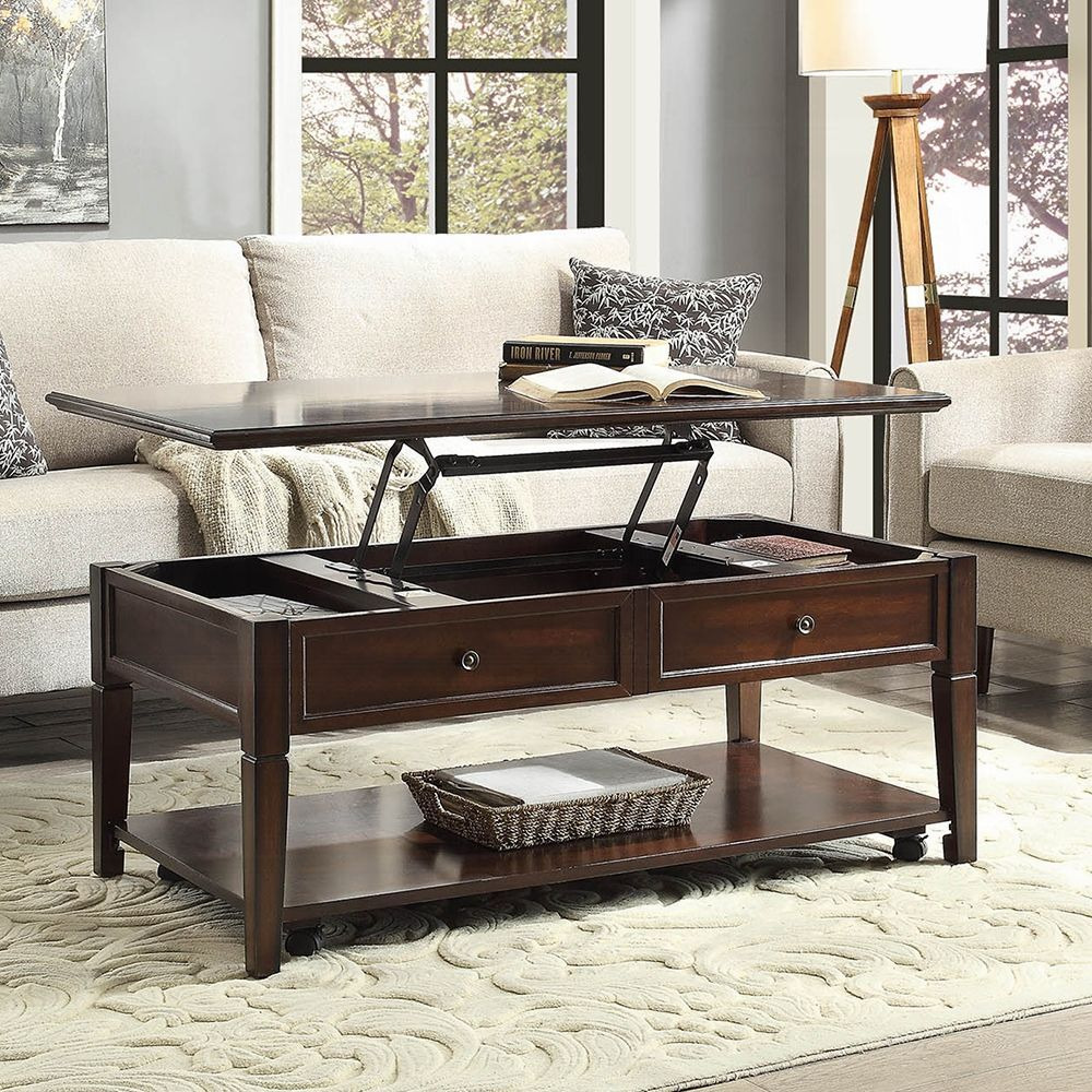 Walnut Coffee Table With Lift Top