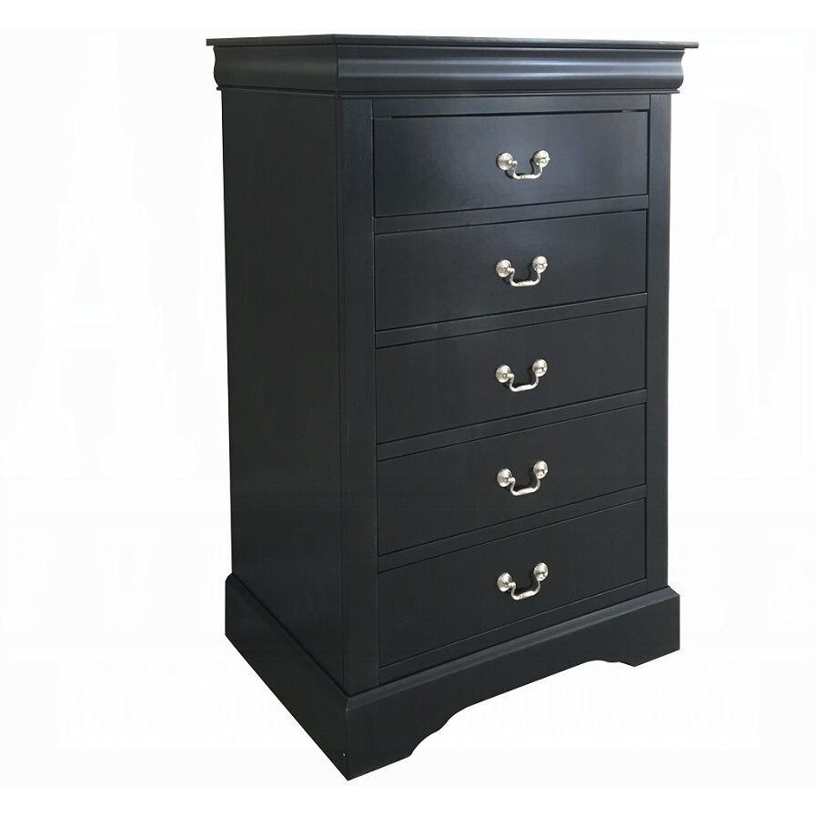 Black 5-Drawer Chest