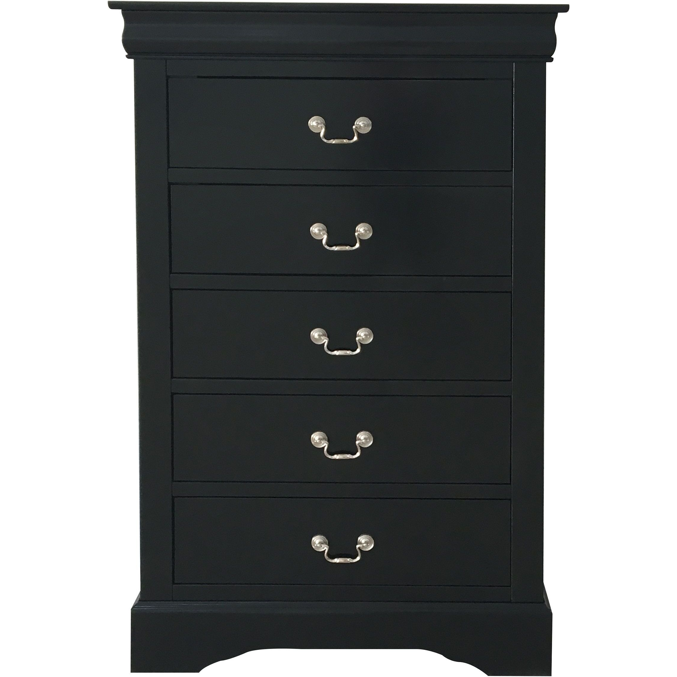 Black 5-Drawer Chest