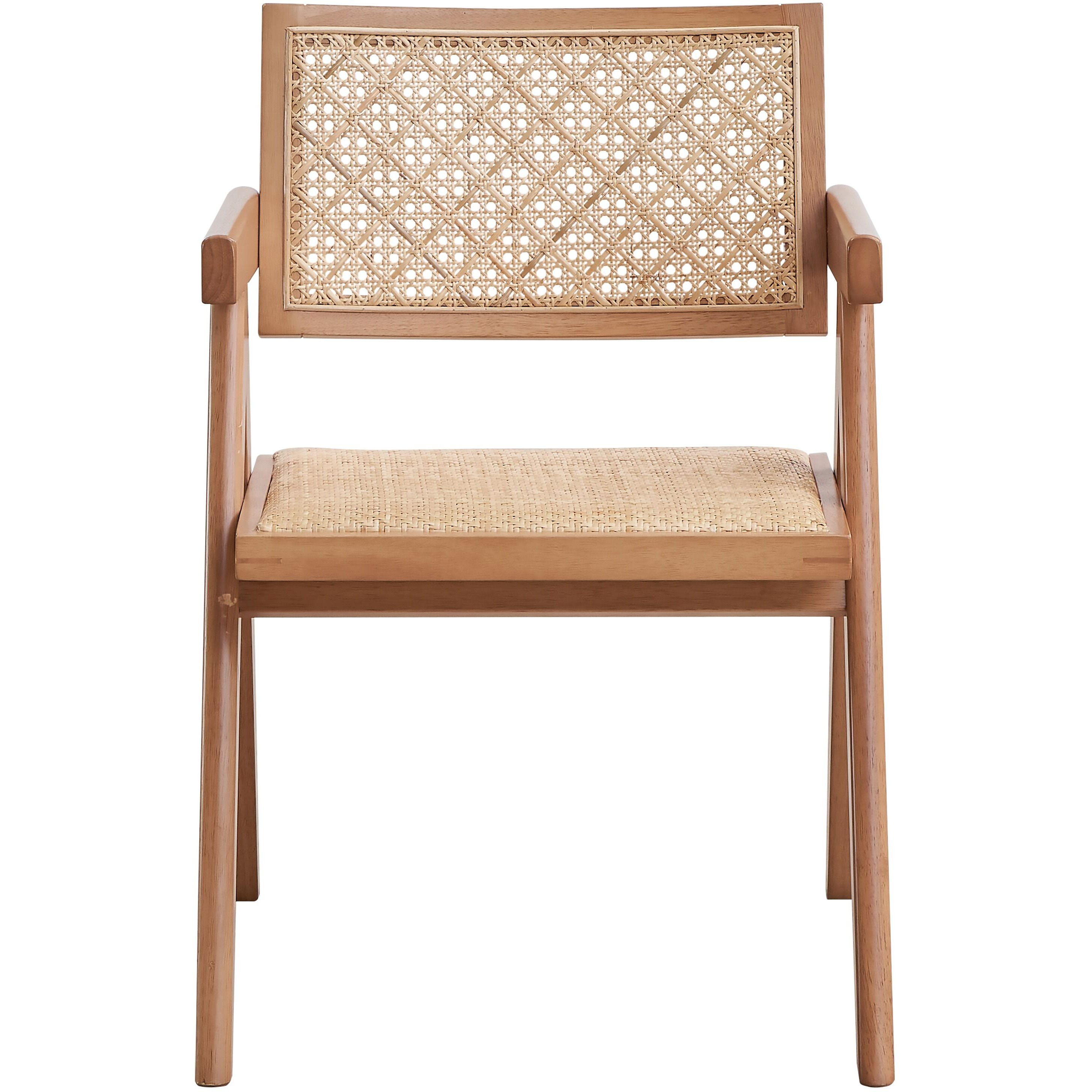 Beige And Natural Arm Chair (Set Of 2)