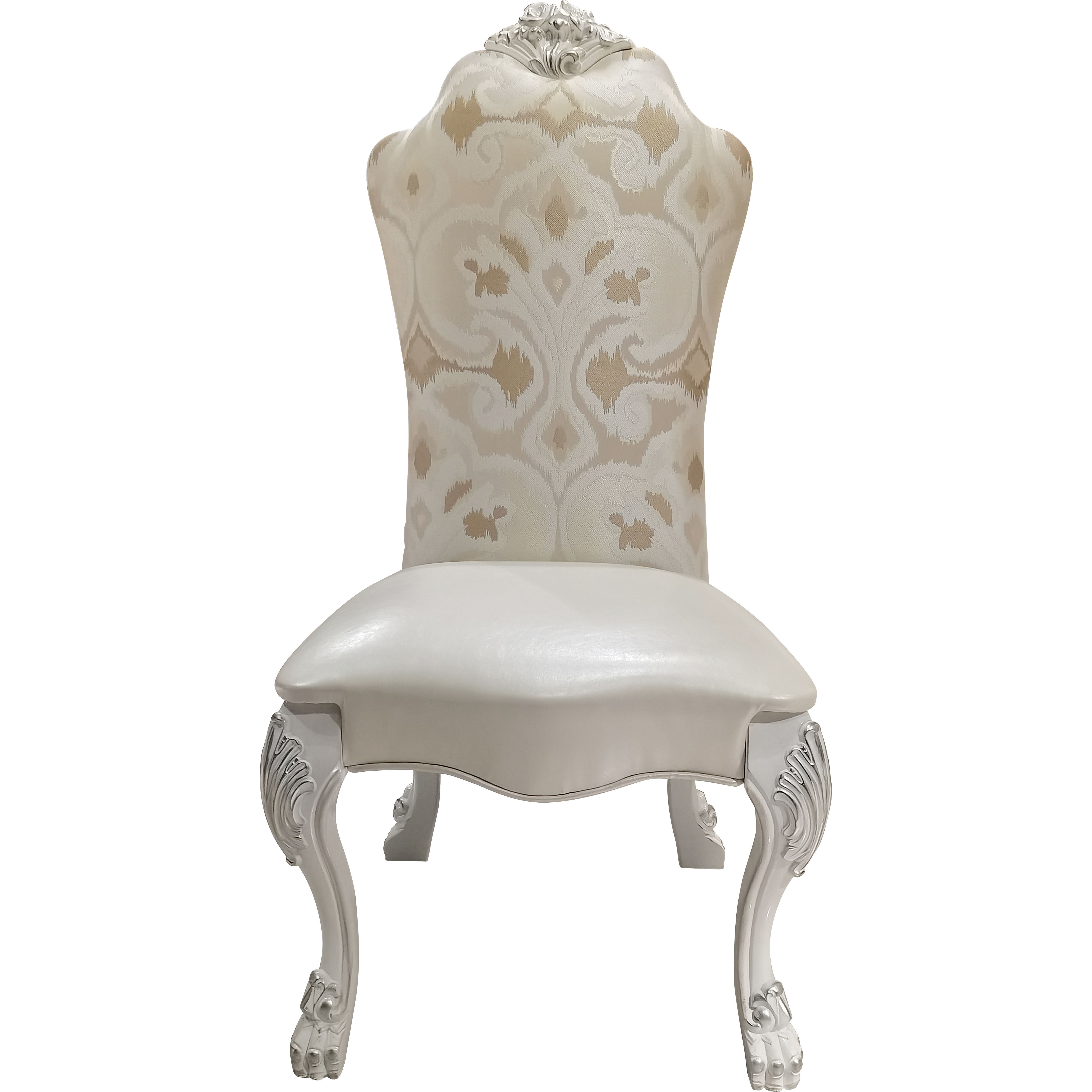 Ivory And Bone White Side Chair With Claw Legs (Set Of 2)