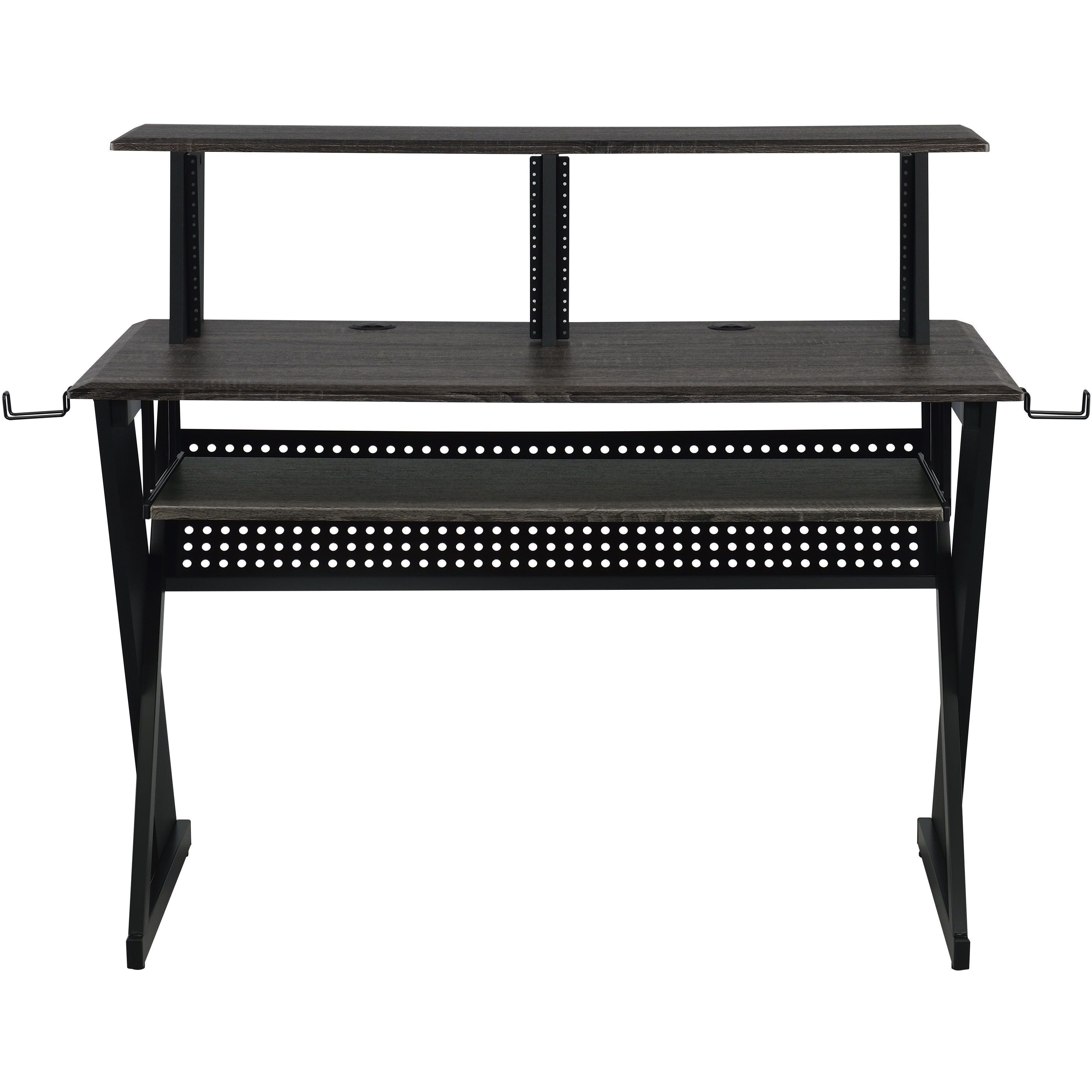 Black Music Desk With Keyboard Tray