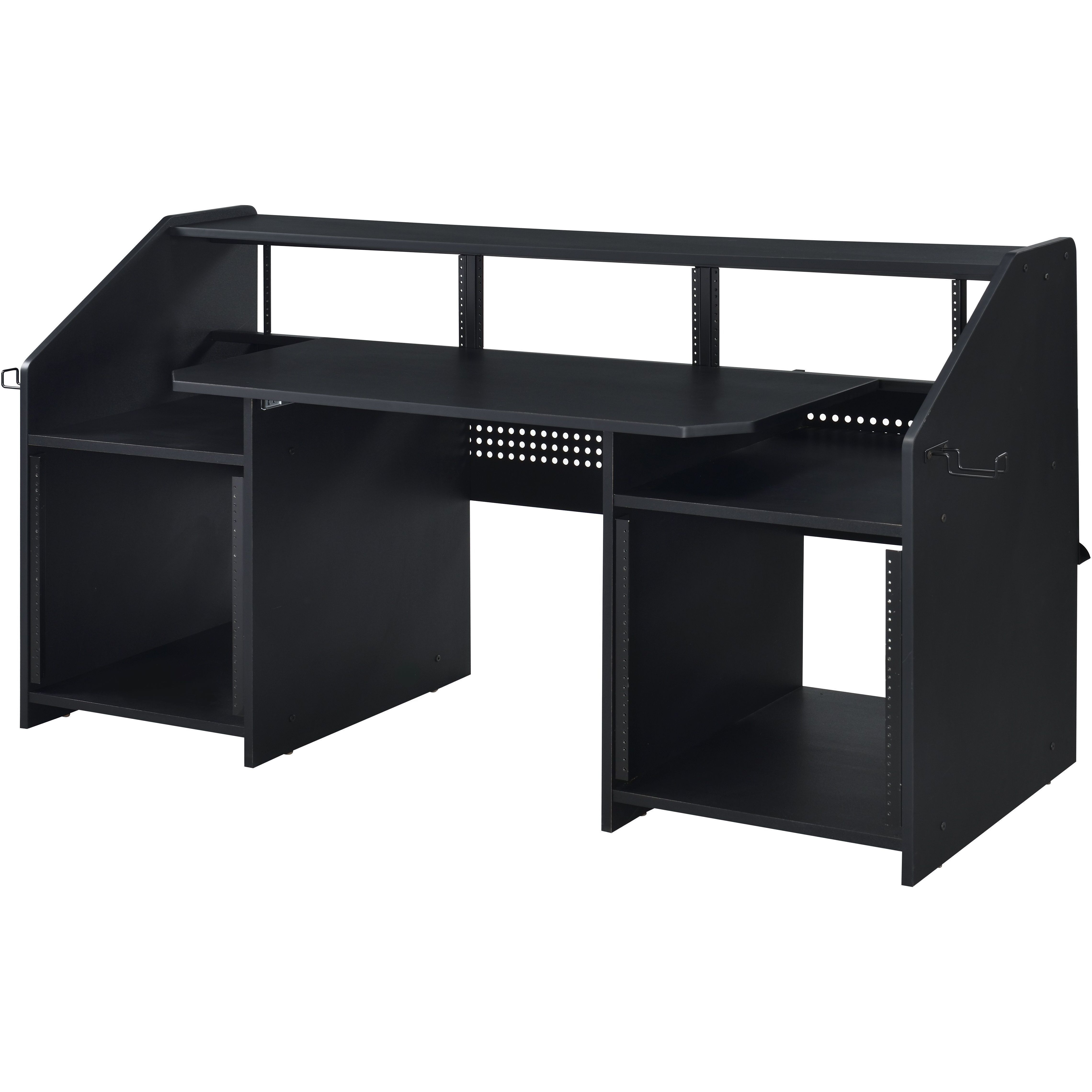 Black Music Desk With Earphone Rack