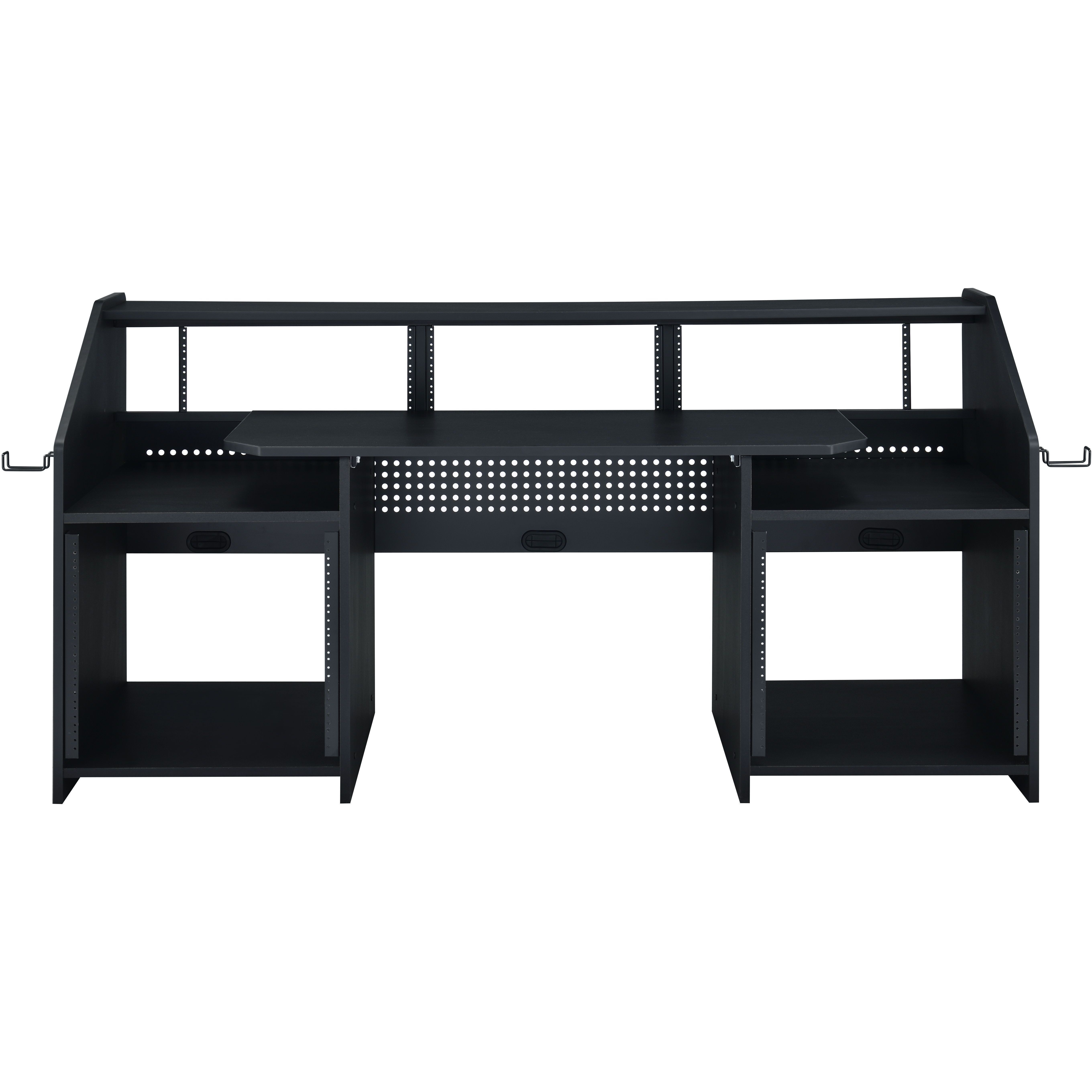 Black Music Desk With Earphone Rack