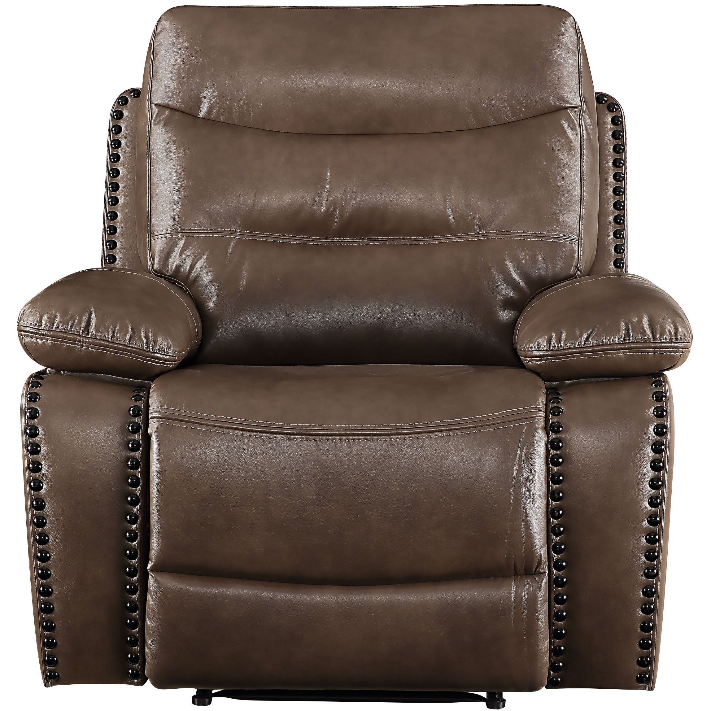 Brown Power Recliner With Pillow Top Arm