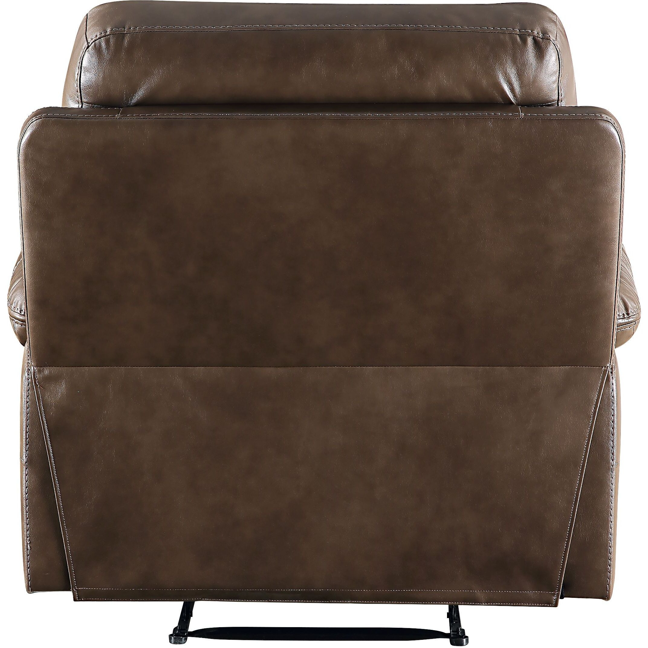 Brown Power Recliner With Pillow Top Arm