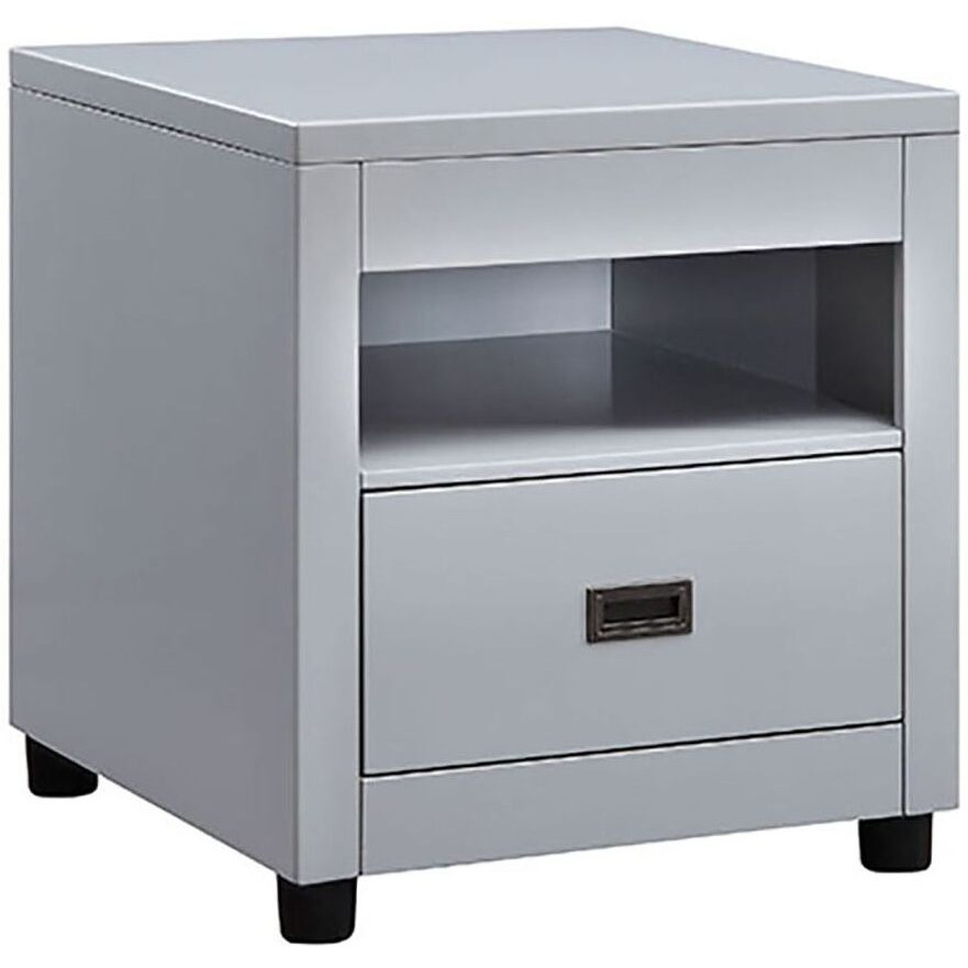 Dove Grey Storage End Table