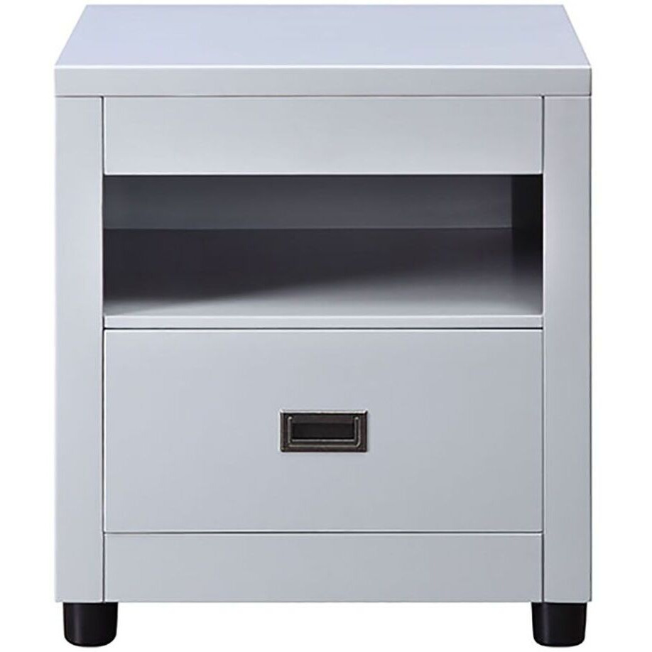 Dove Grey Storage End Table