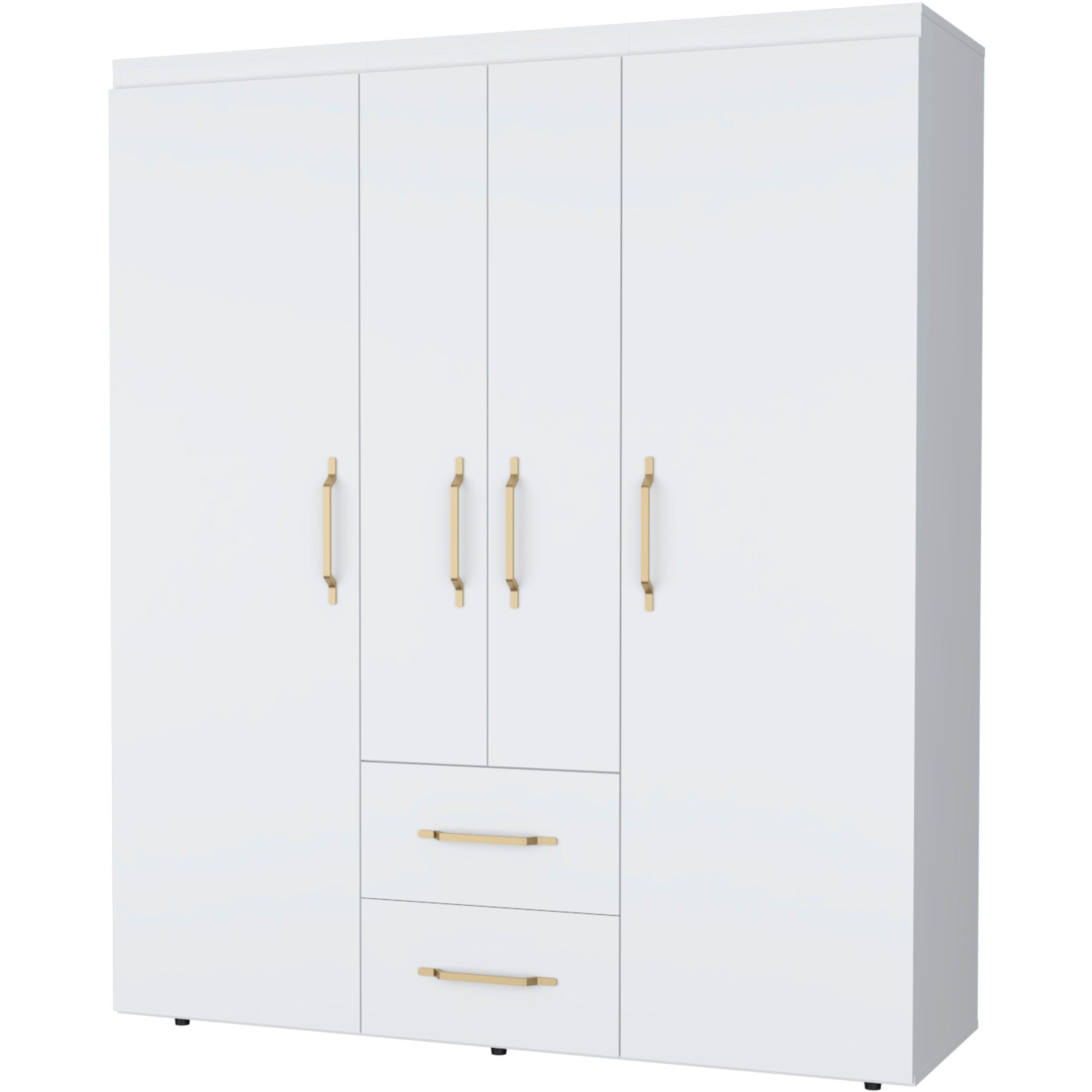 White All-In-One 2-Door Armoire