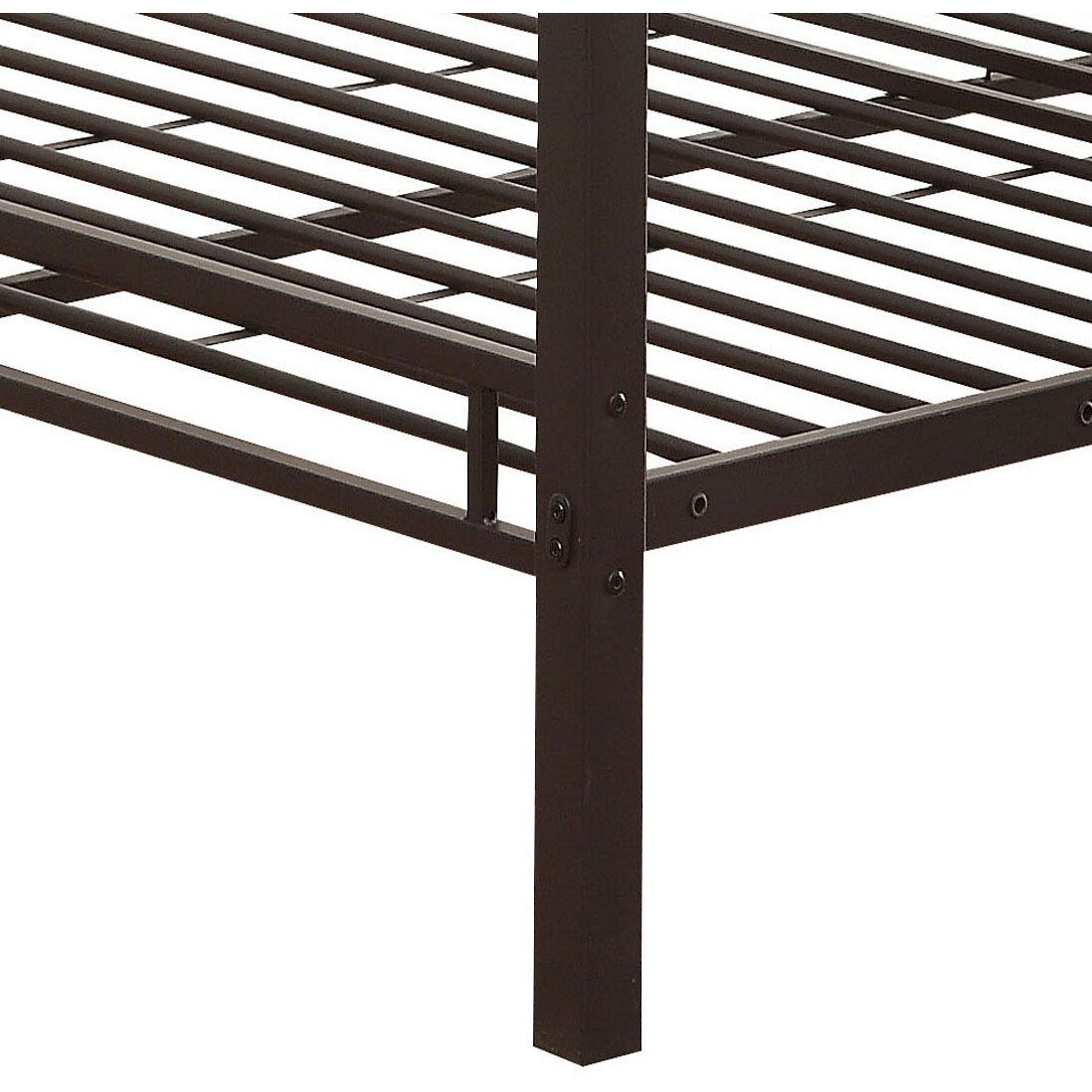 Sandy Black Double Queen Bunk Bed With Built-In Ladder