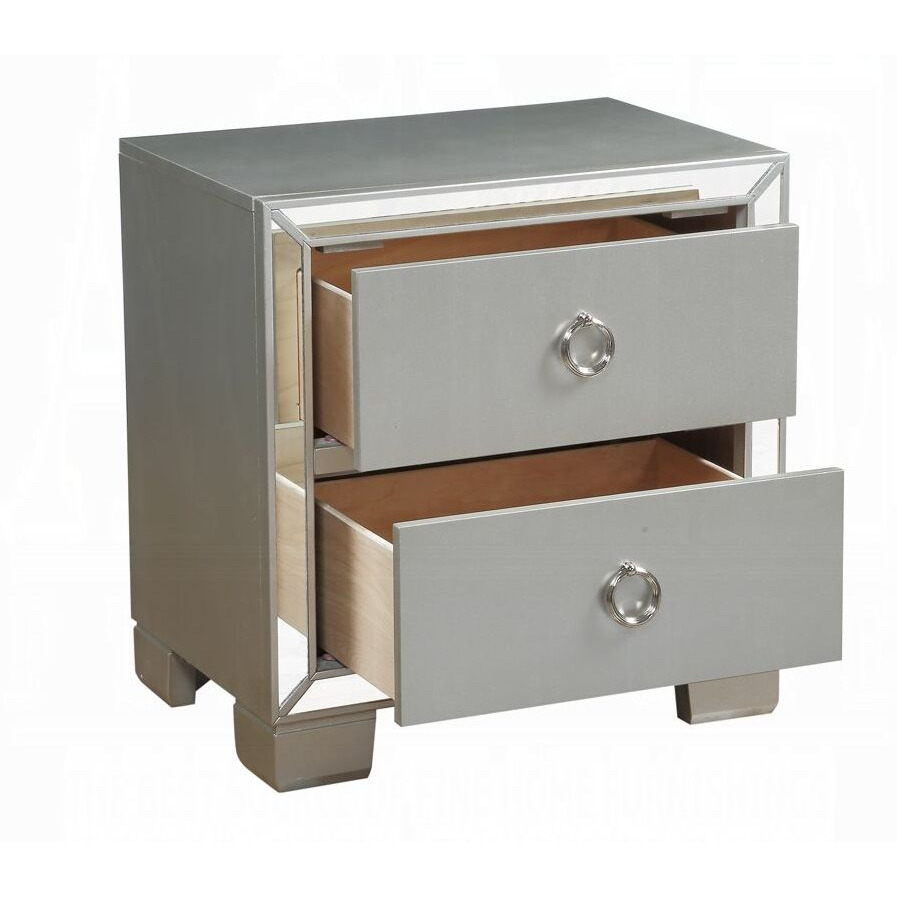 Platinum 2-Drawer Nightstand