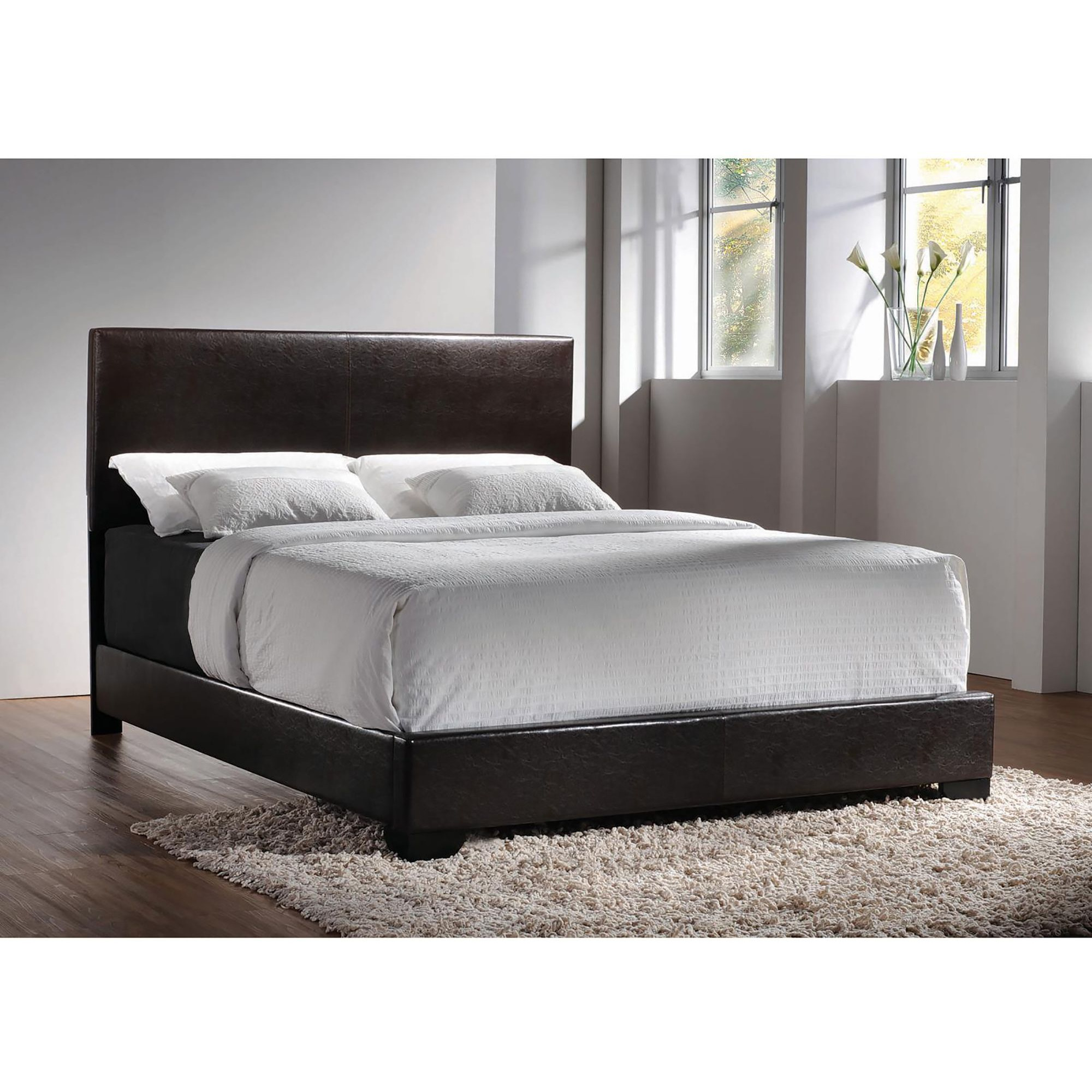 Clara Dark Brown Queen Panel Bed