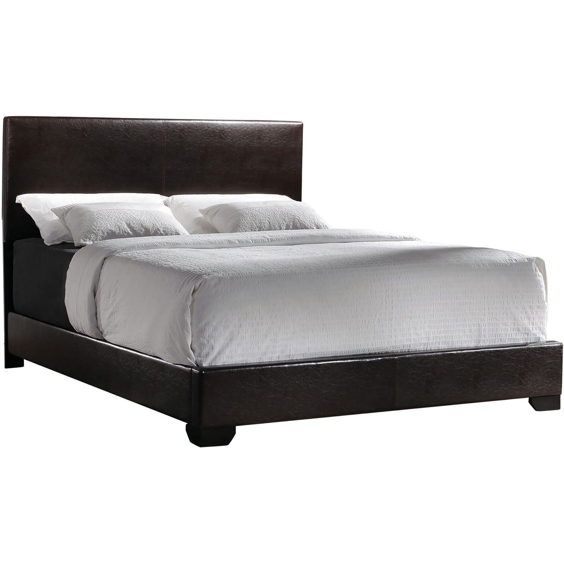 Clara Dark Brown Queen Panel Bed