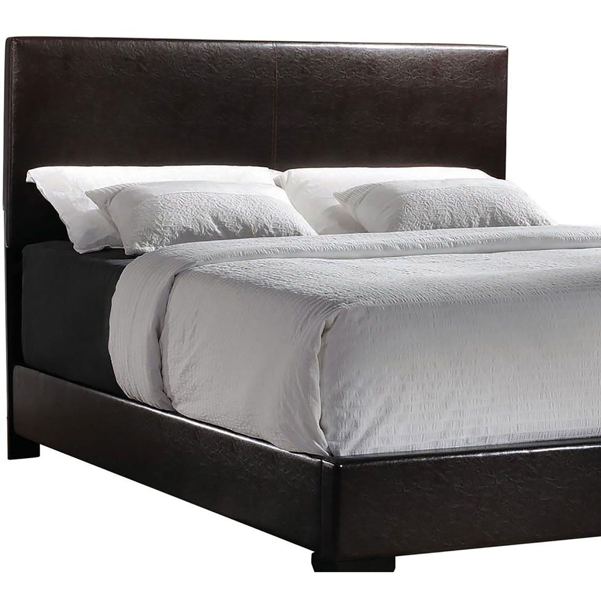 Clara Dark Brown Queen Panel Bed