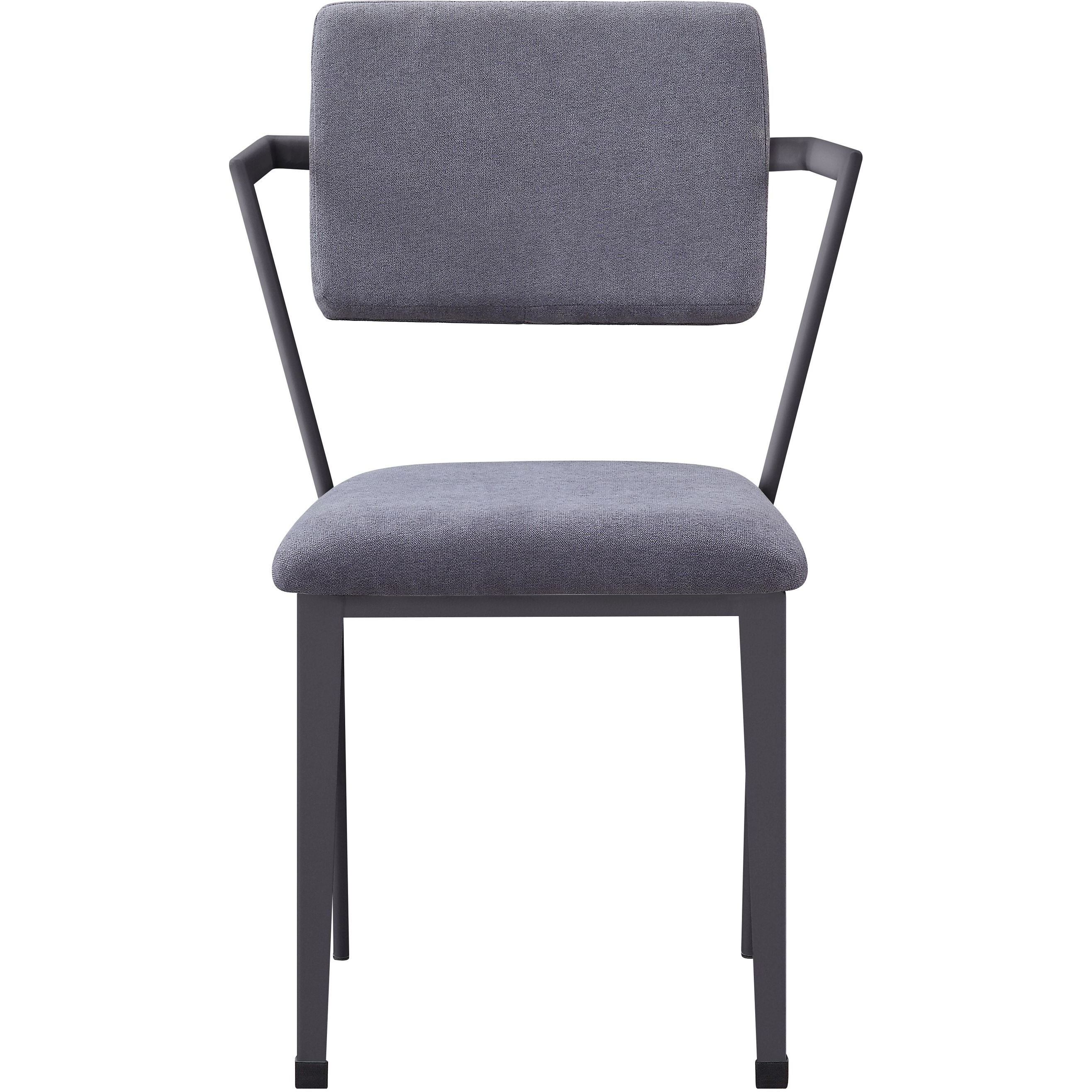 Grey Open Back Upholstered Office Chair