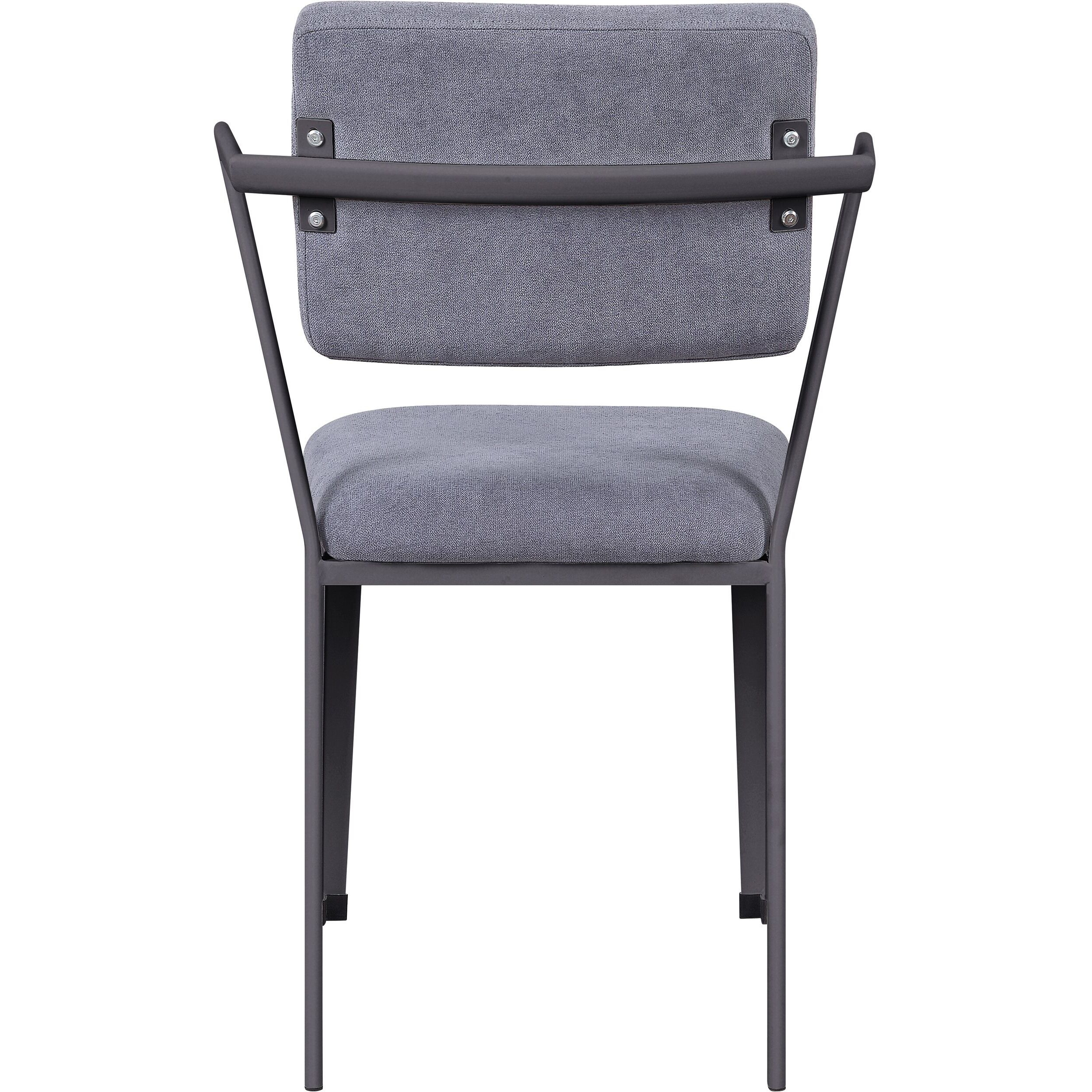 Grey Open Back Upholstered Office Chair