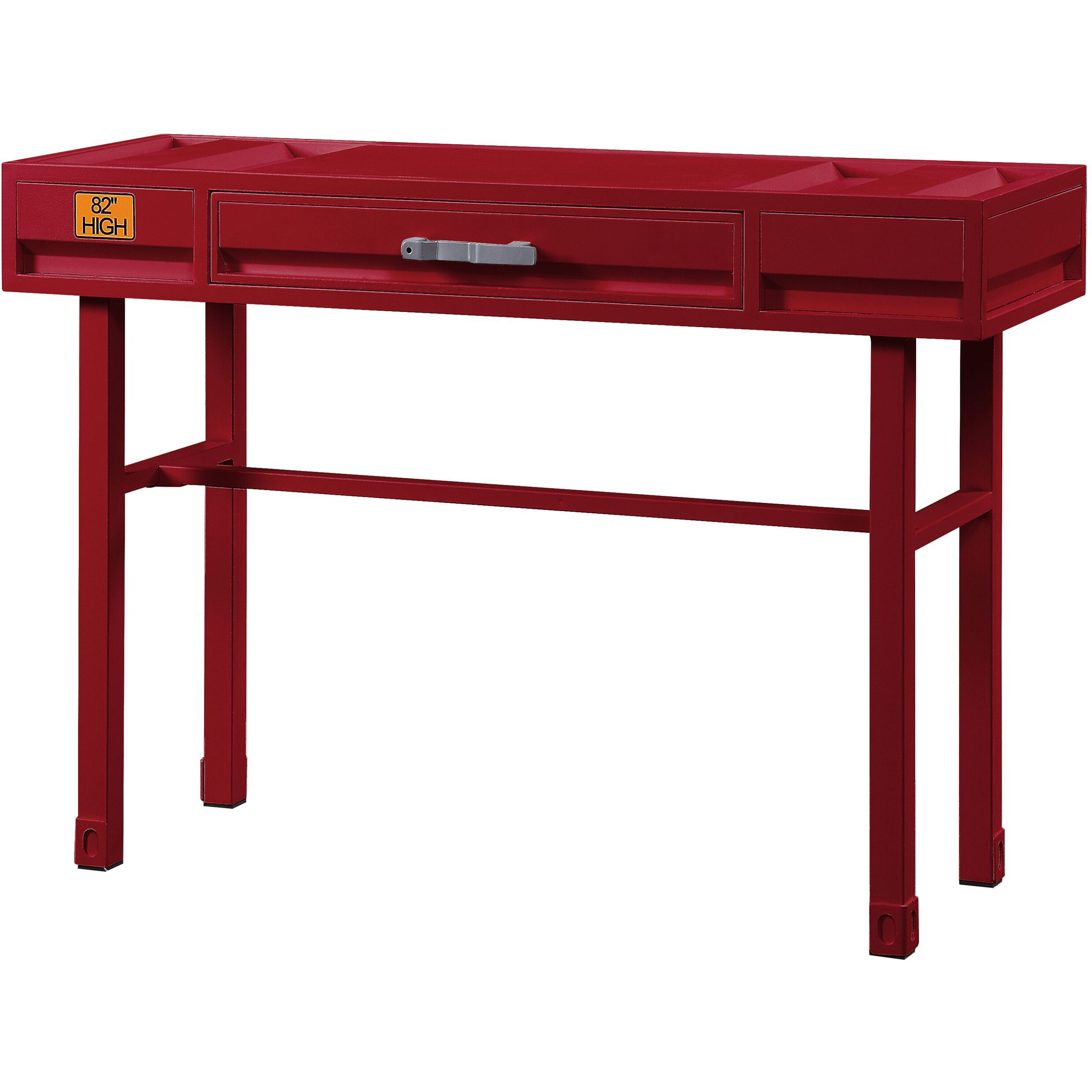 Red Vanity Desk With 1 Drawer