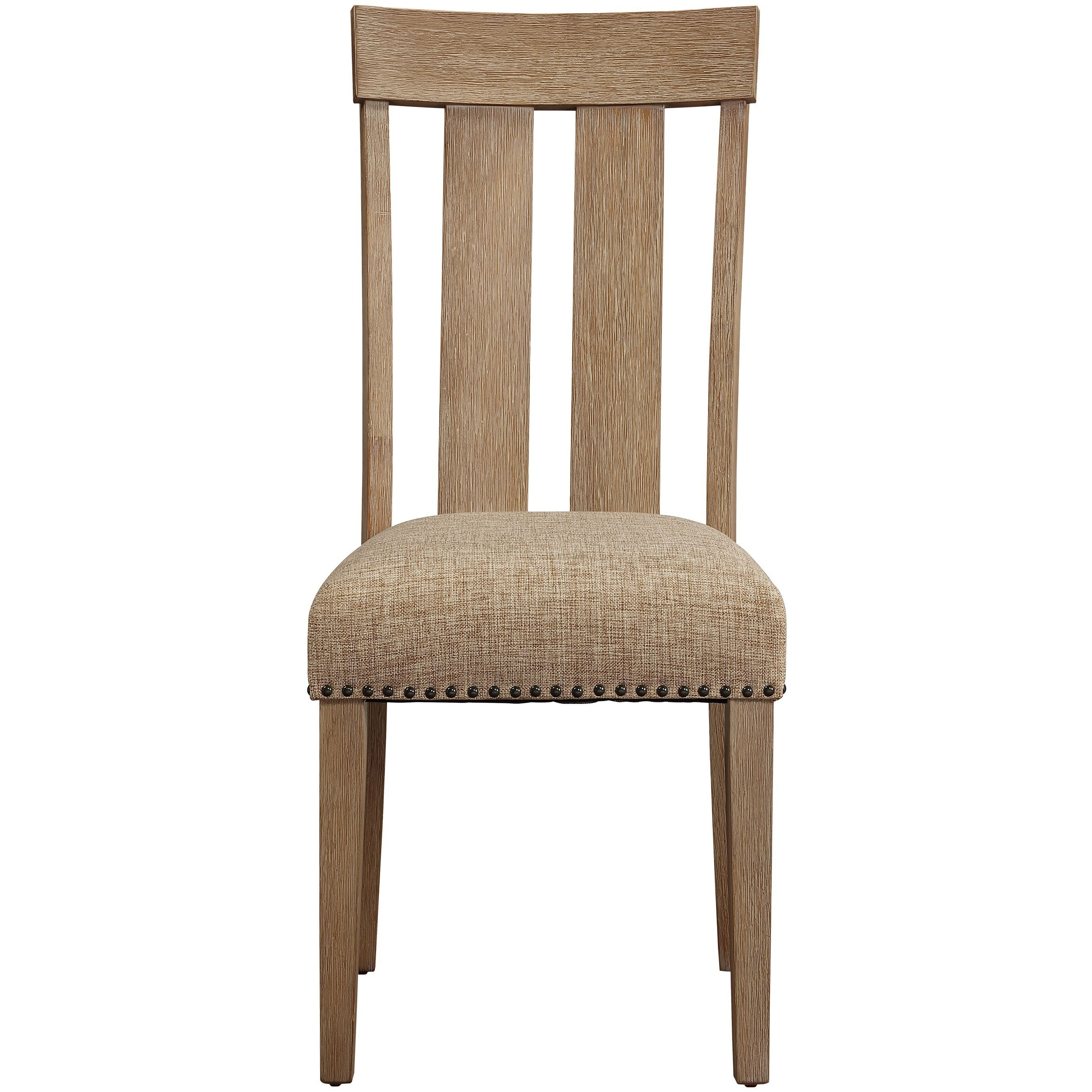 Beige And Maple Open Back Side Chairs (Set Of 2)