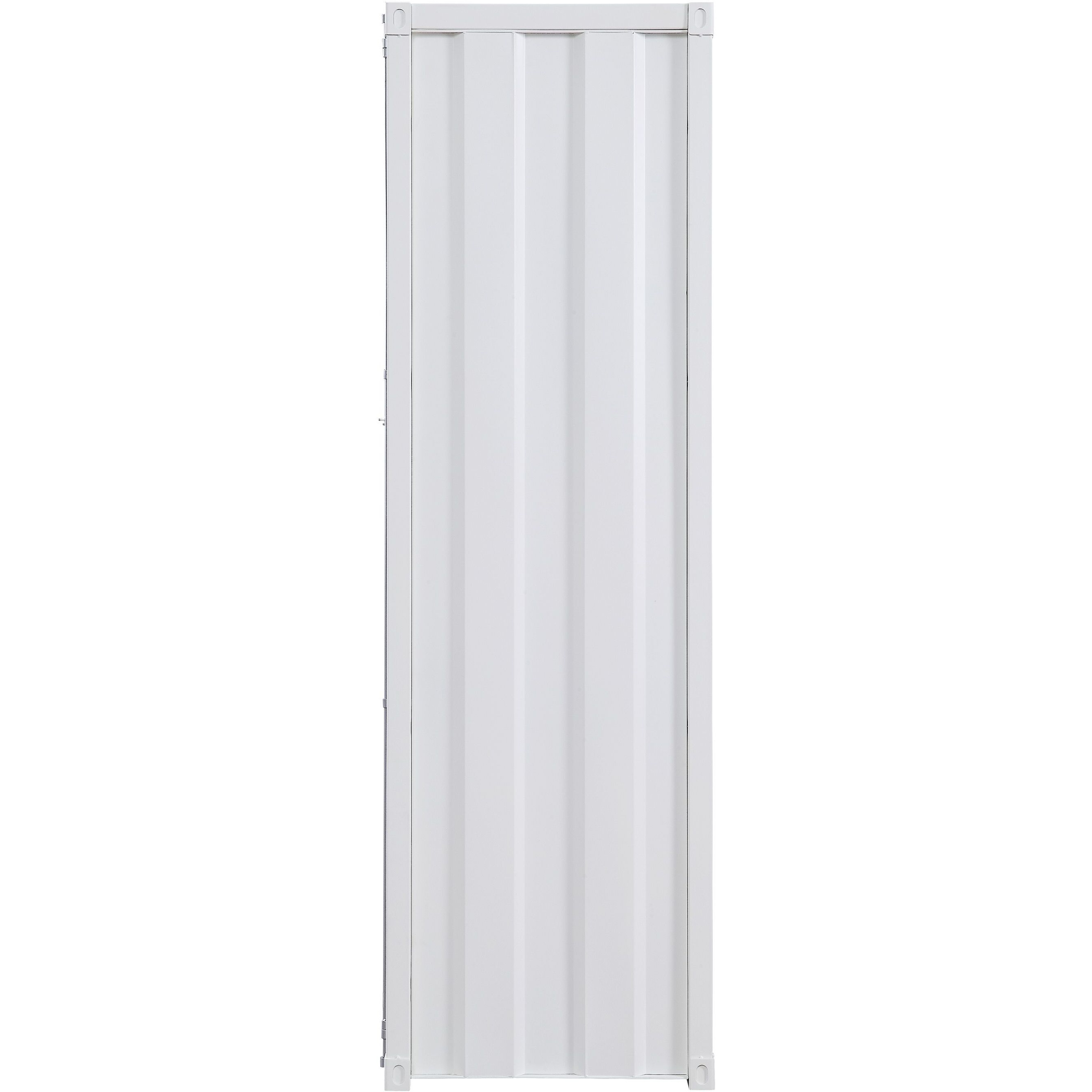 White Wardrobe With Full-Length Container Lock