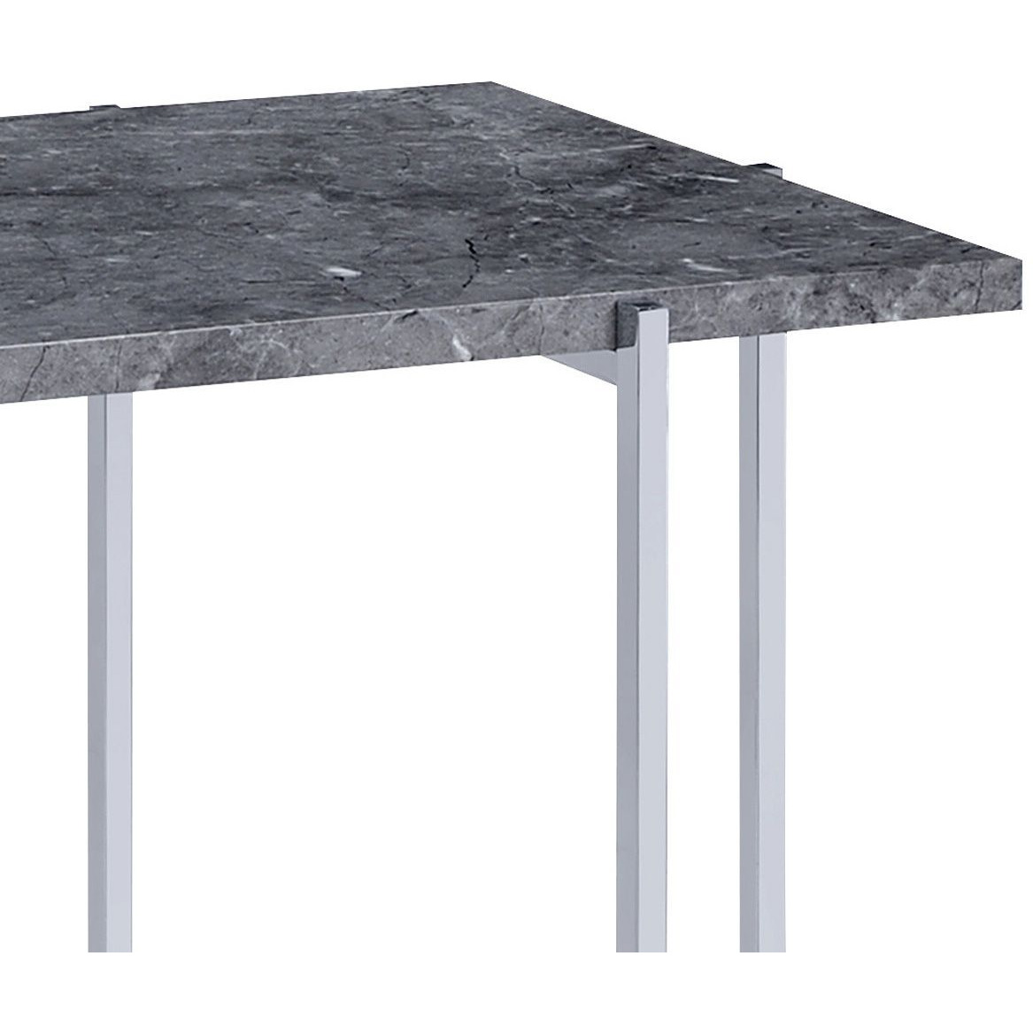 Grey And Chrome Rectangle Sofa Table