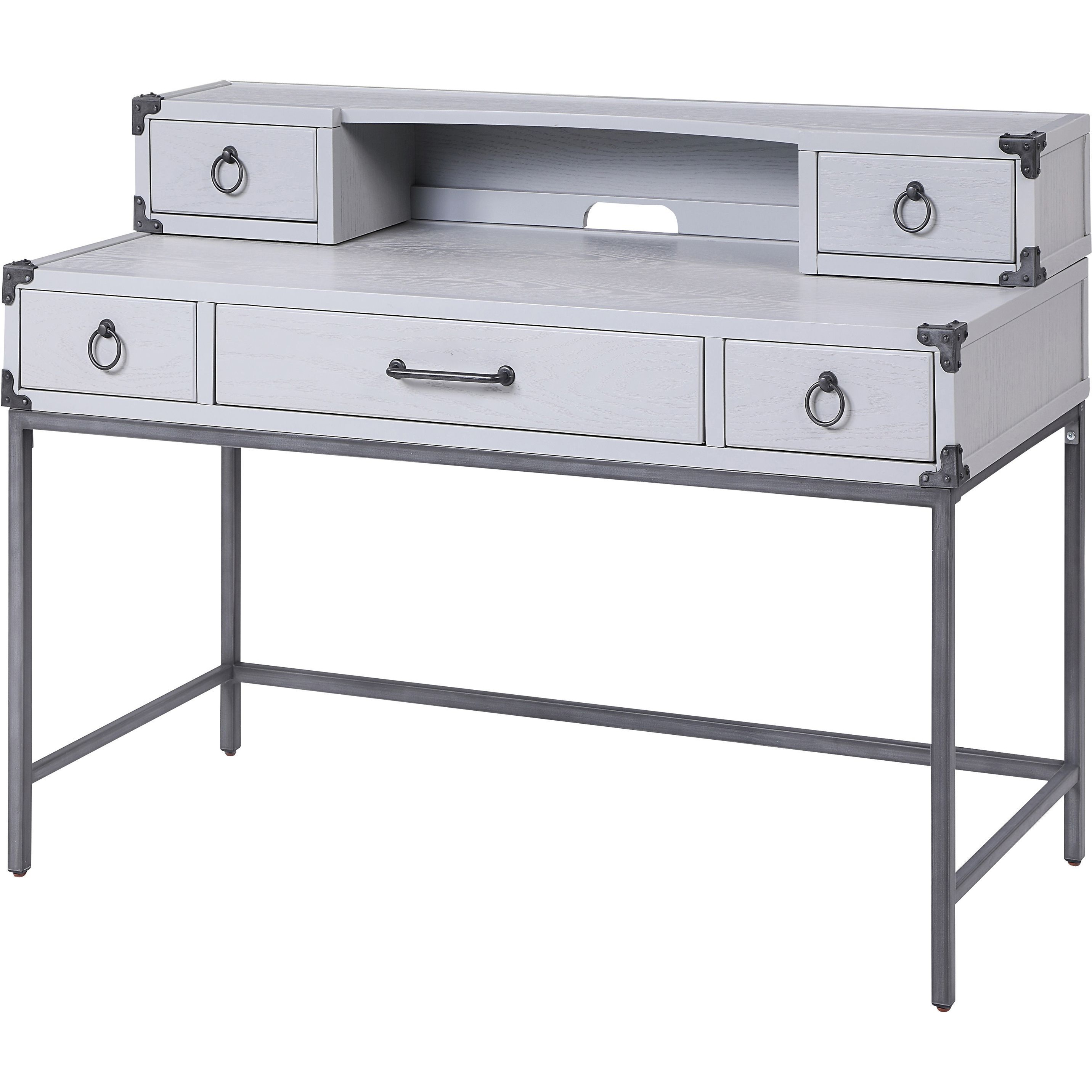 Grey And Gunmetal Writing Desk