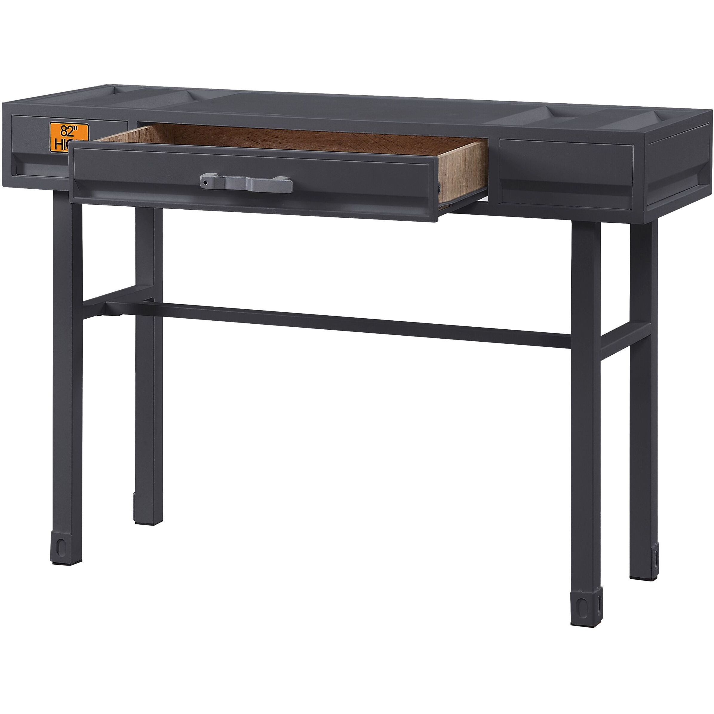 Gunmetal Writing Desk With 1 Drawer