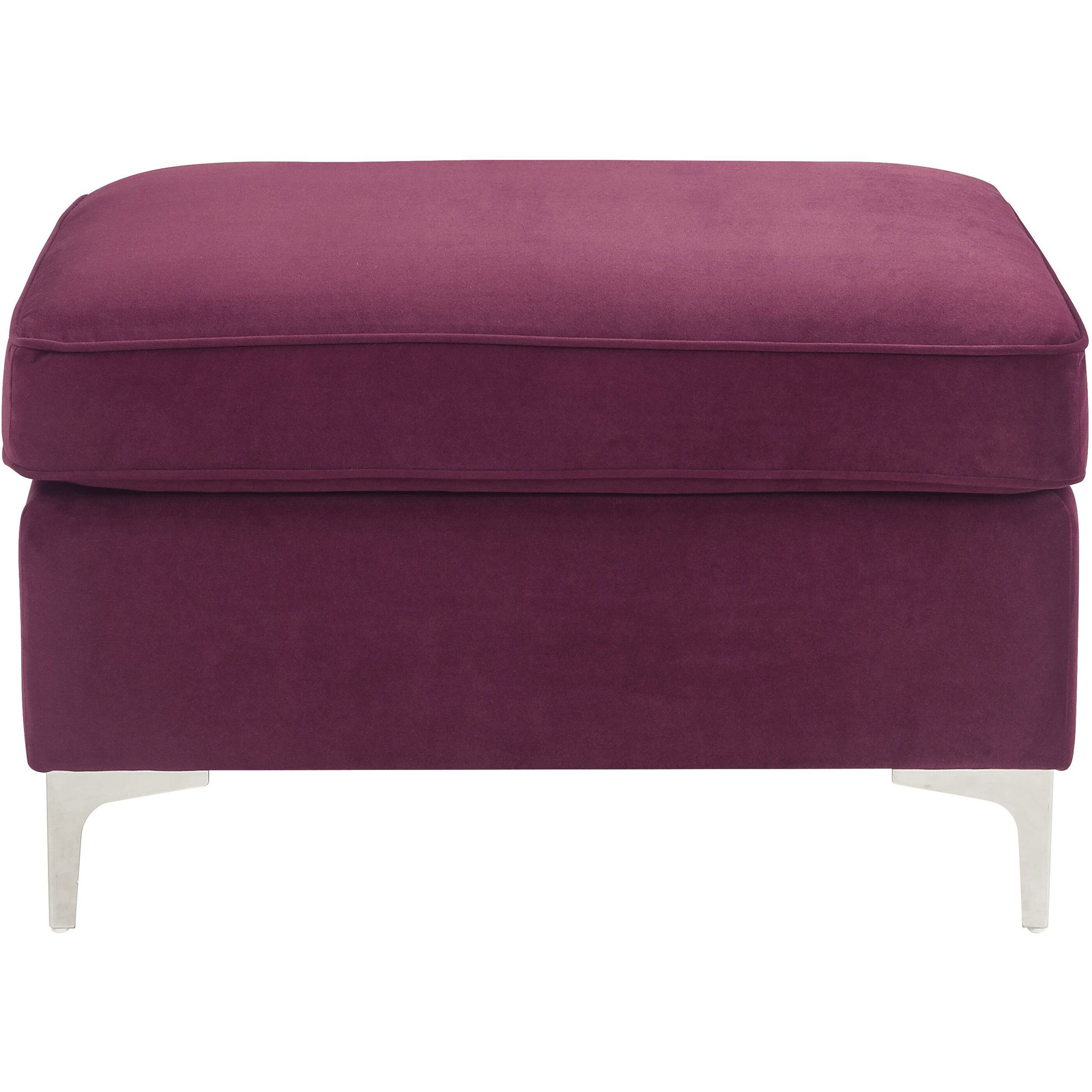 Burgundy Rectangle Ottoman