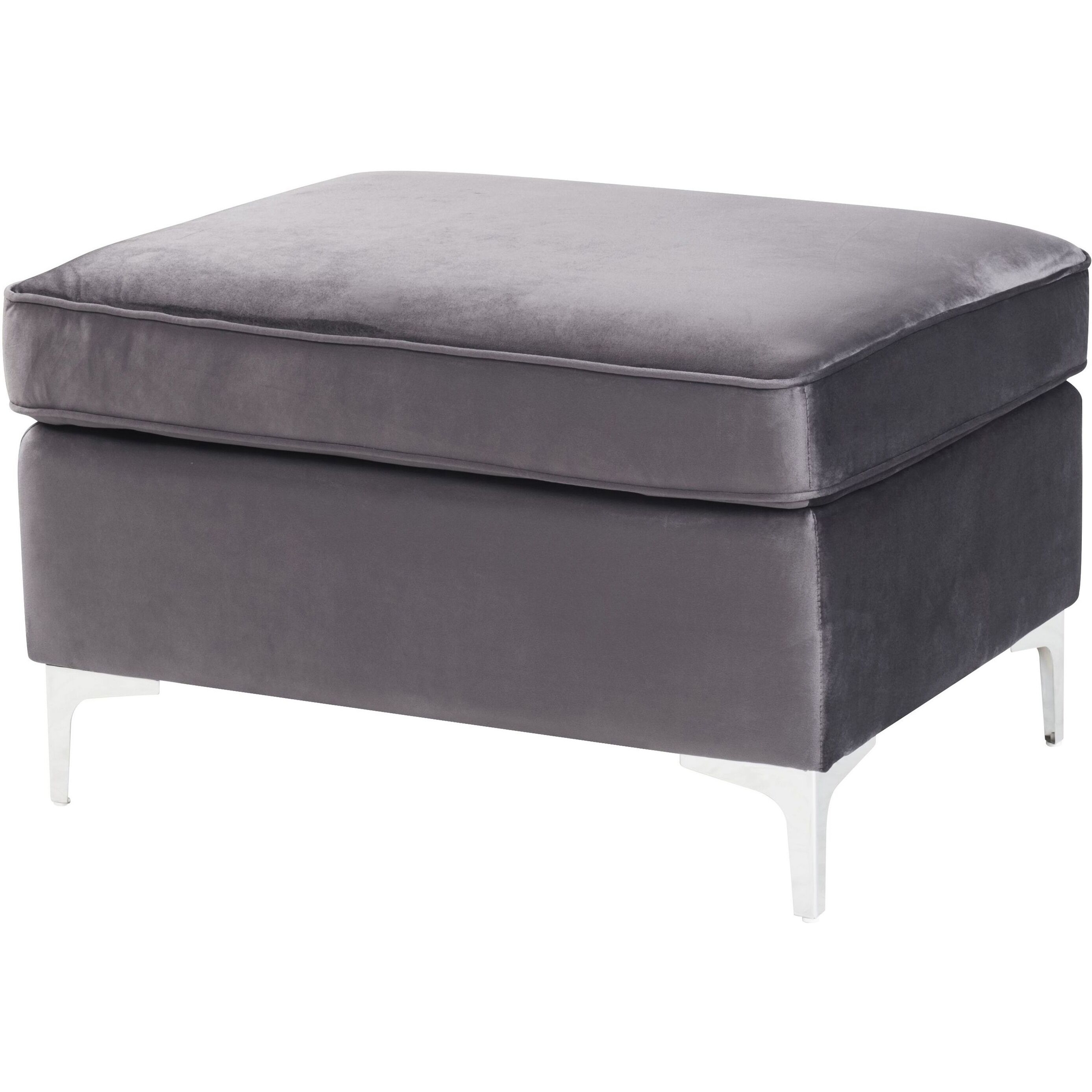 Grey Rectangle Ottoman