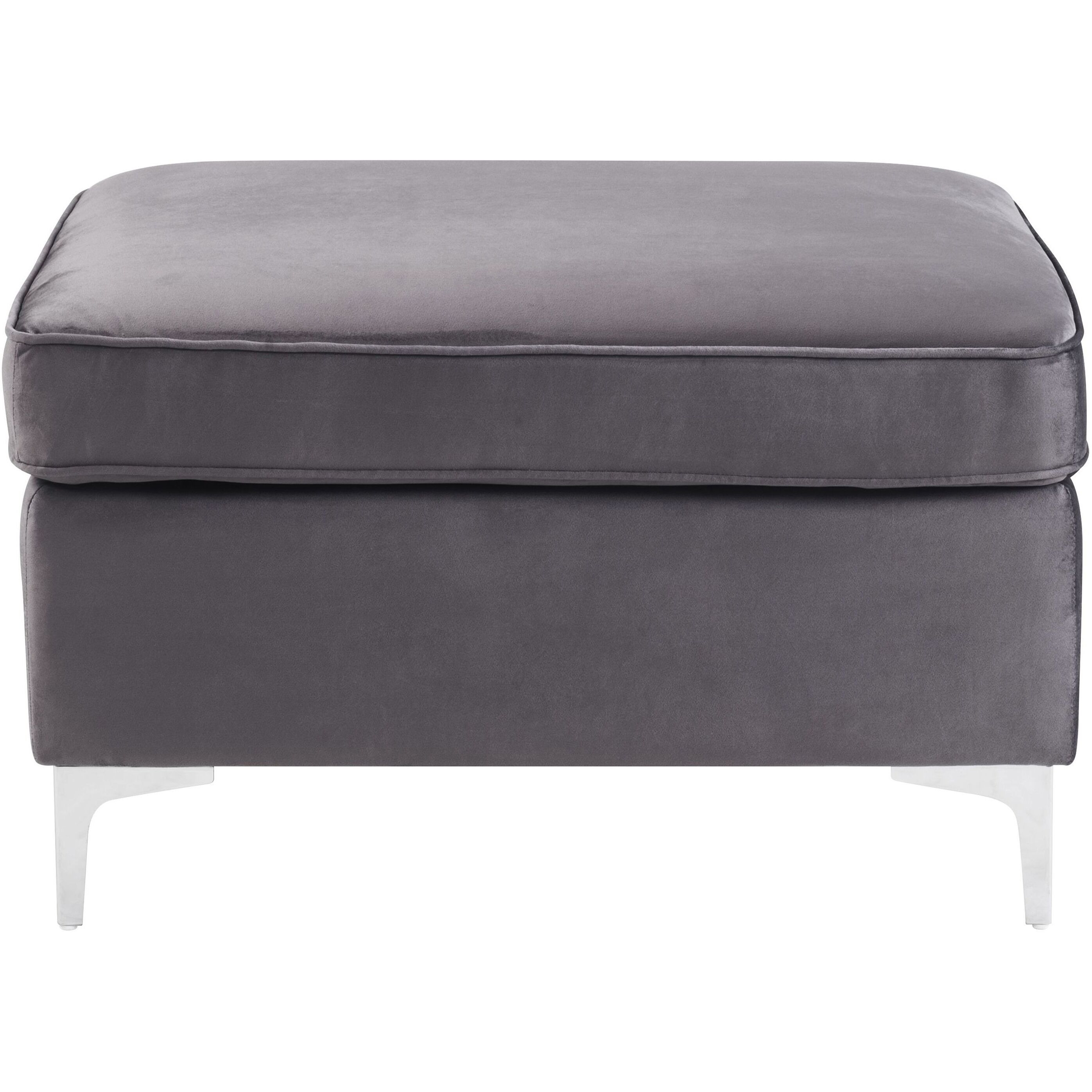 Grey Rectangle Ottoman