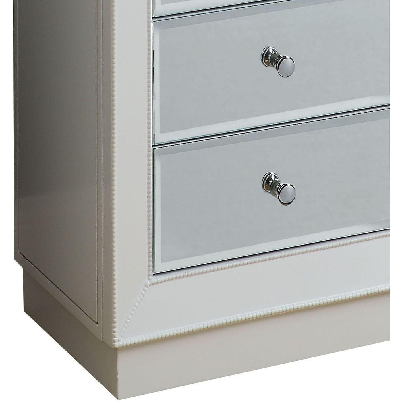 White 6-Drawer Jewelry Armoire