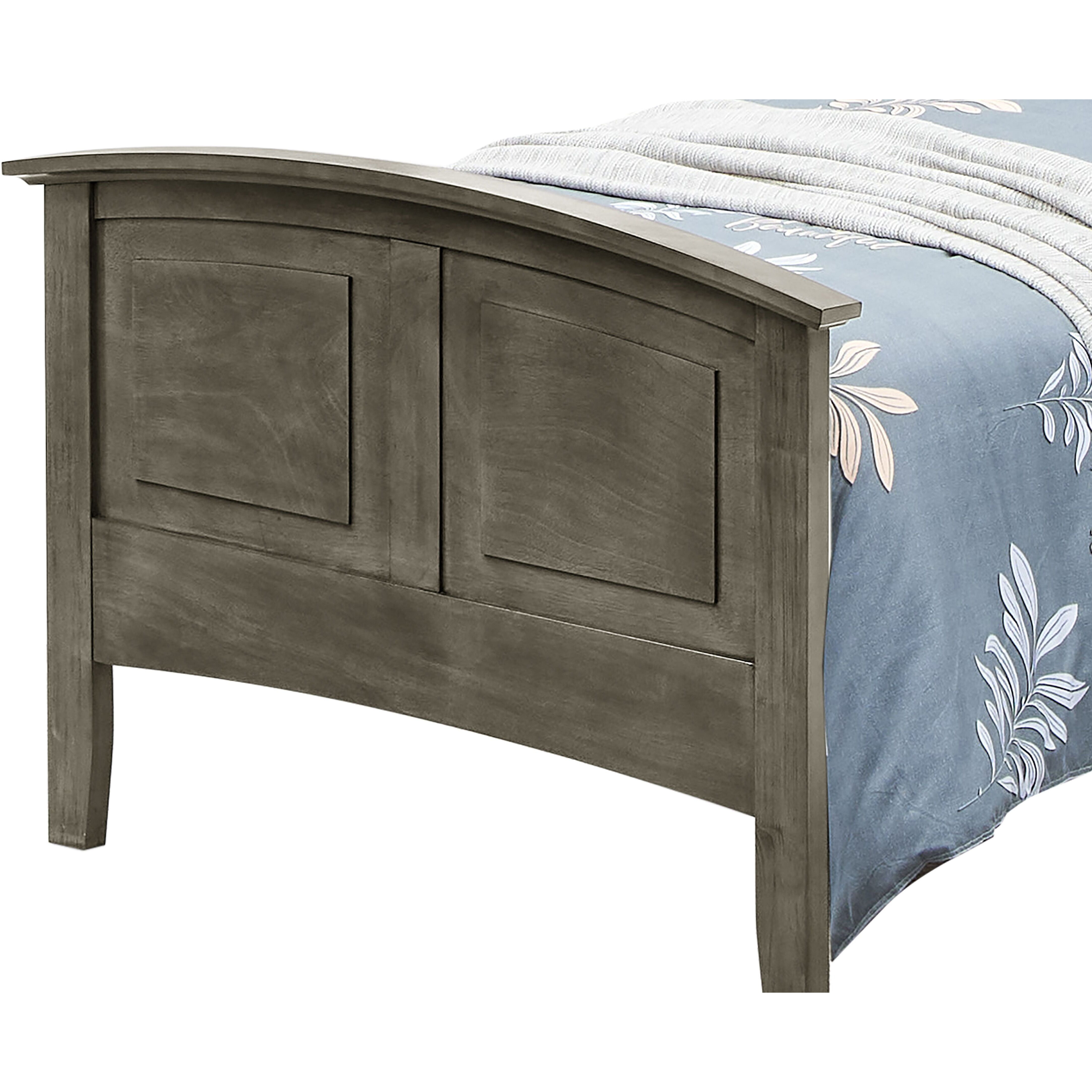 Comfortable Gray Twin Bed For Casual Spaces