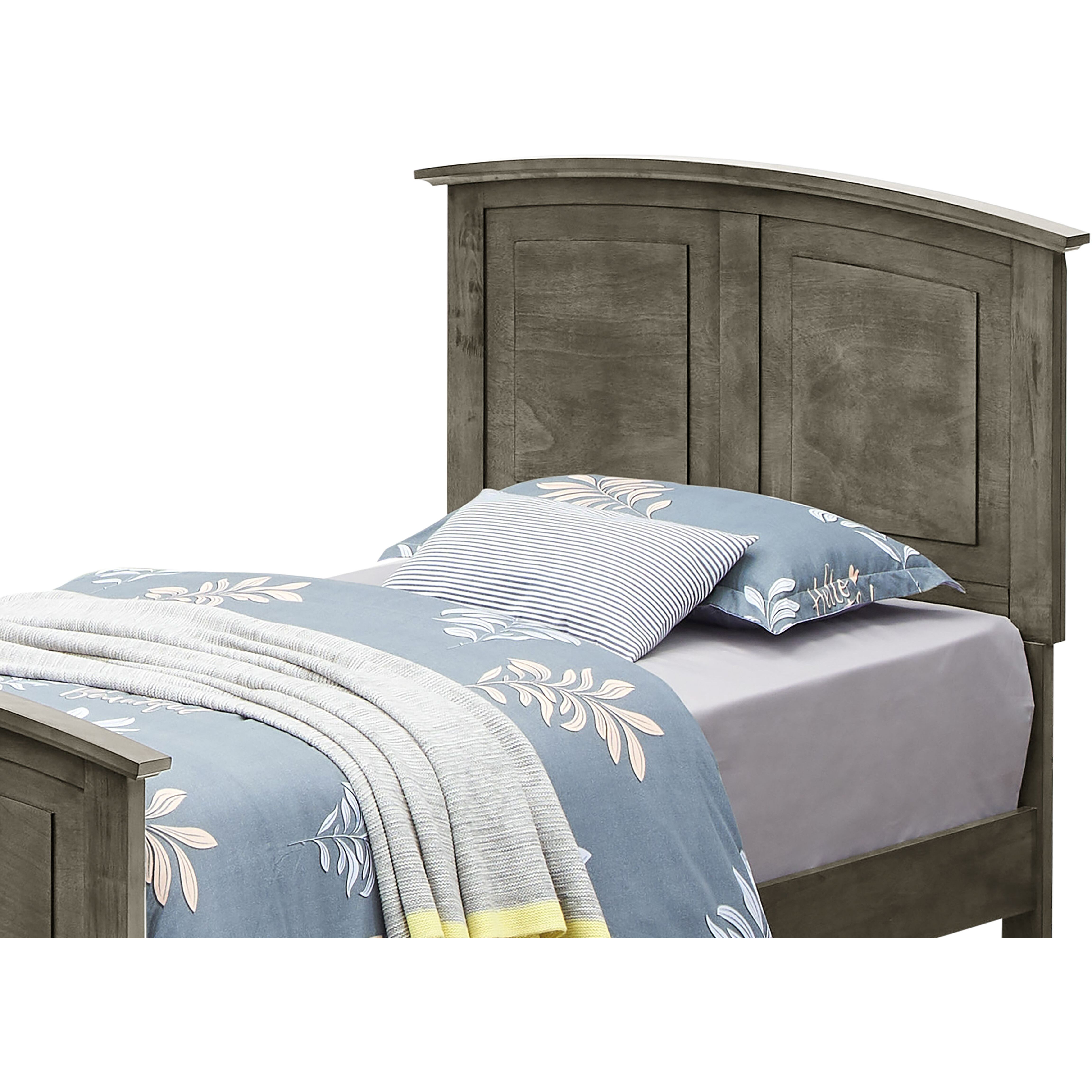 Comfortable Gray Twin Bed For Casual Spaces