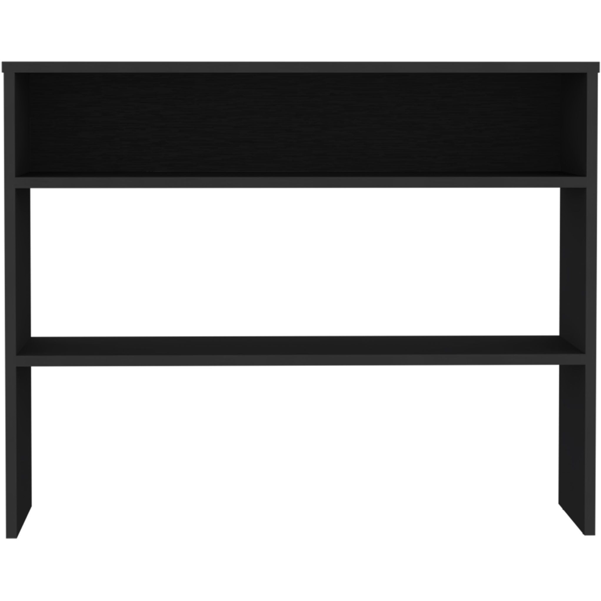 Vail Console Table In Melamine With Open Storage  Black