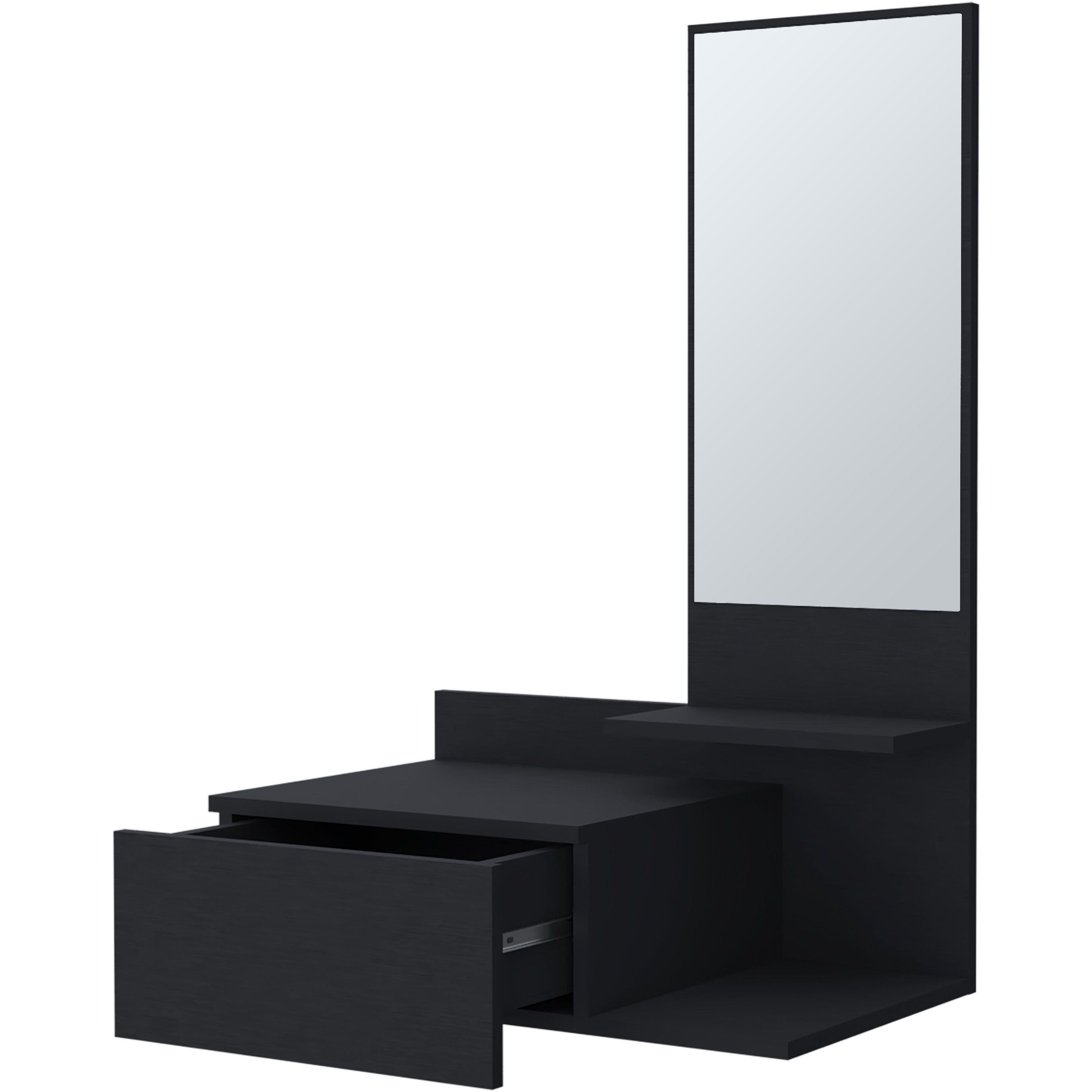 Elgin Floating Vanity With Included Mirror  Black