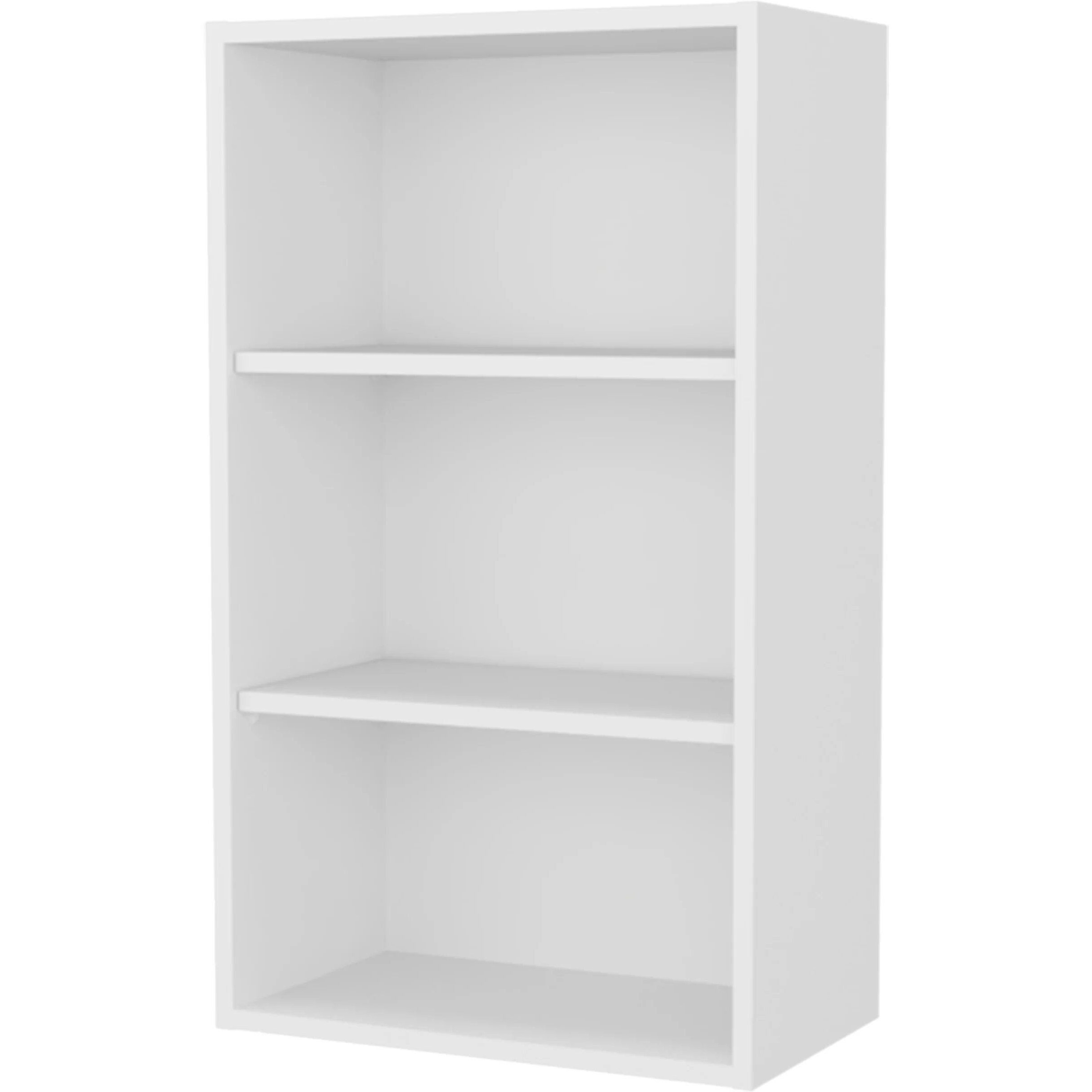 White Wall Cabinet With Open Storage