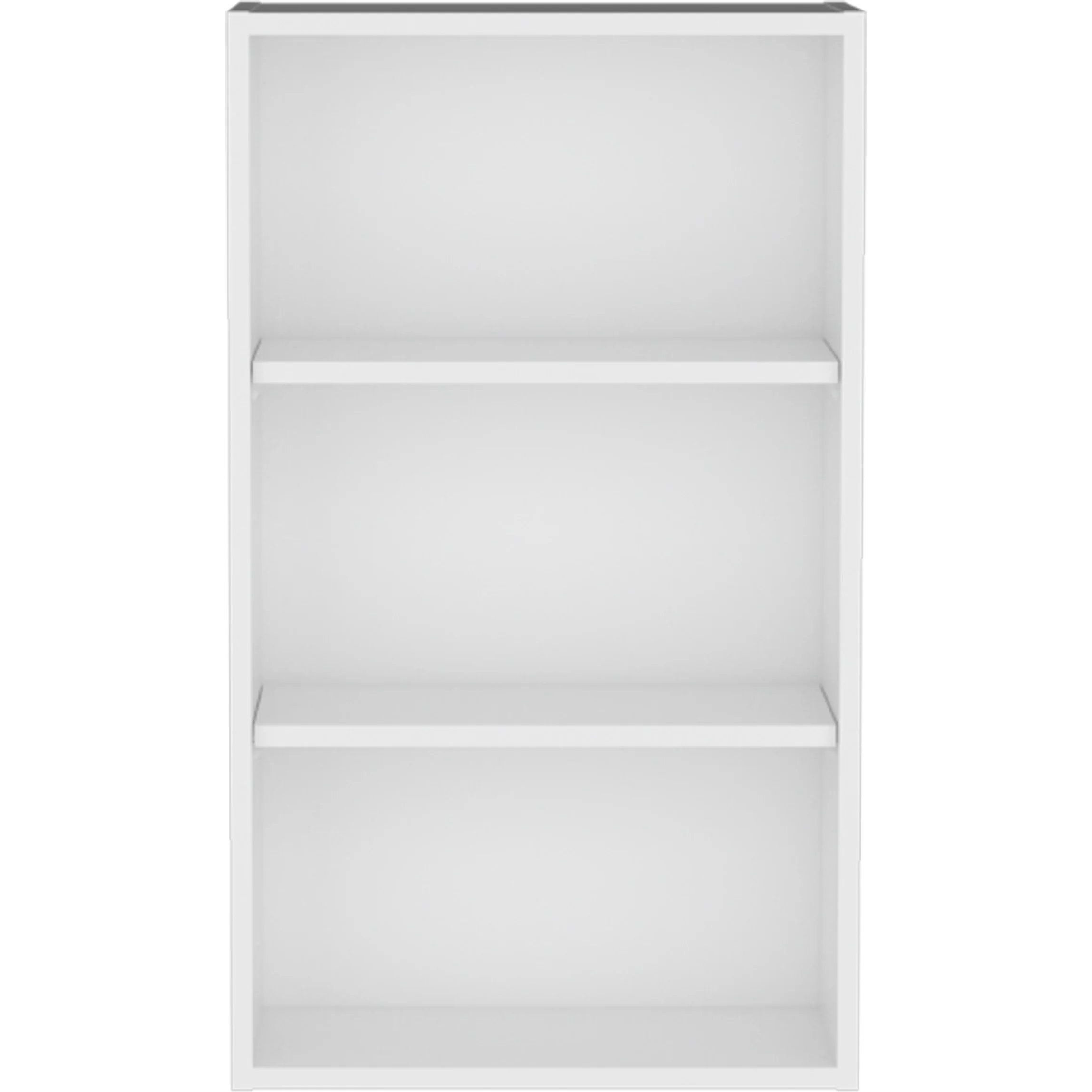 White Wall Cabinet With Open Storage