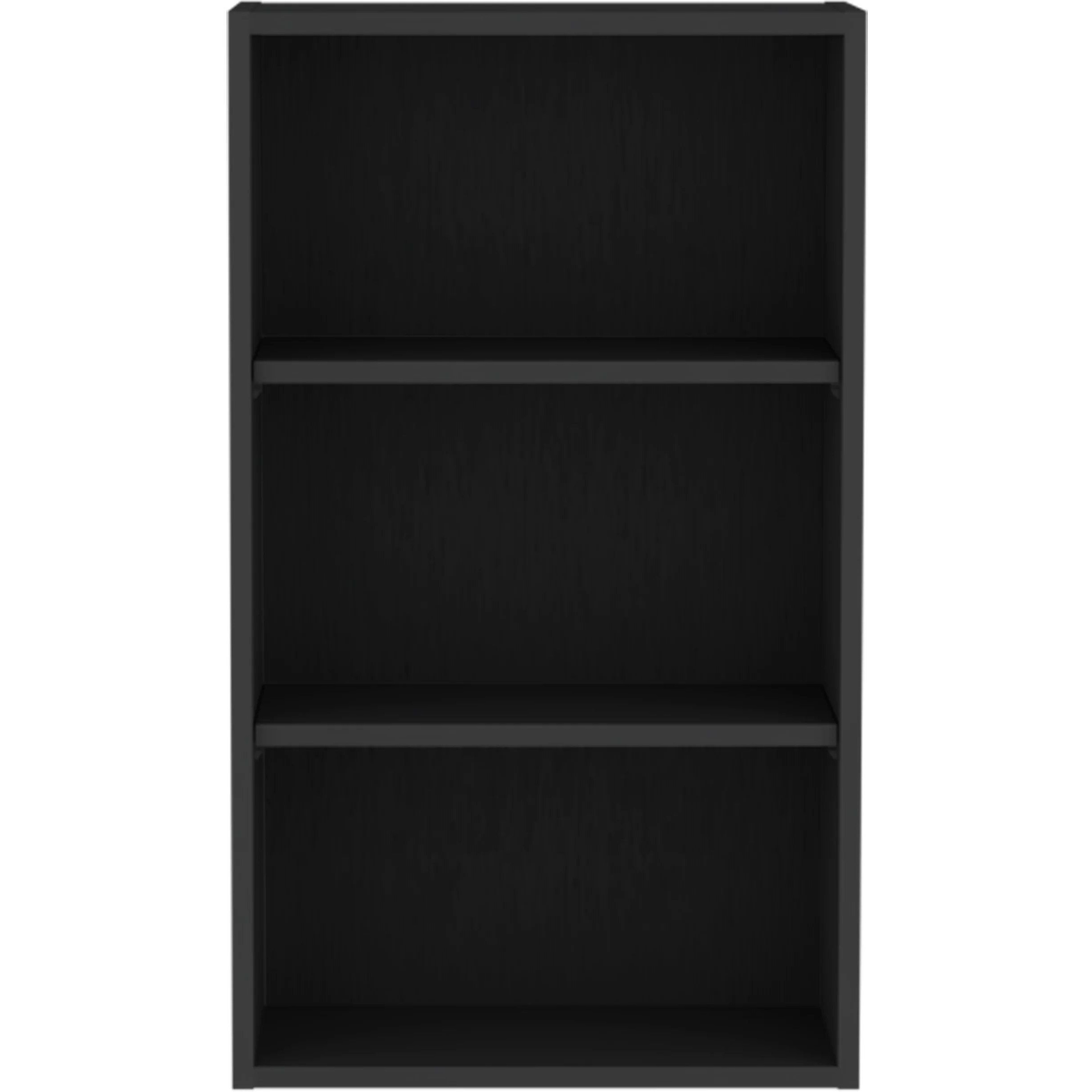 Black Wall Cabinet With Open Storage