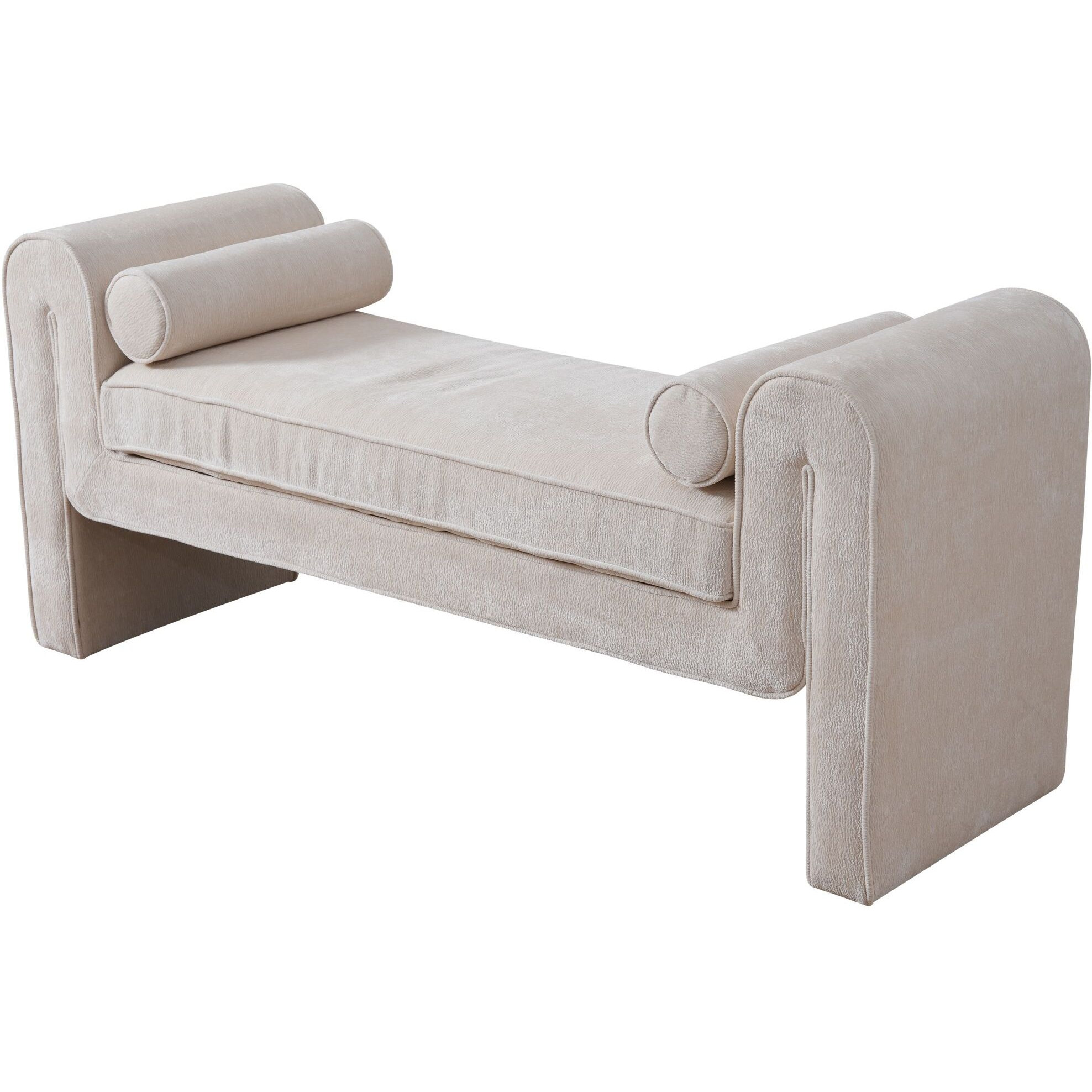 Regent Bench In Cream Chenille