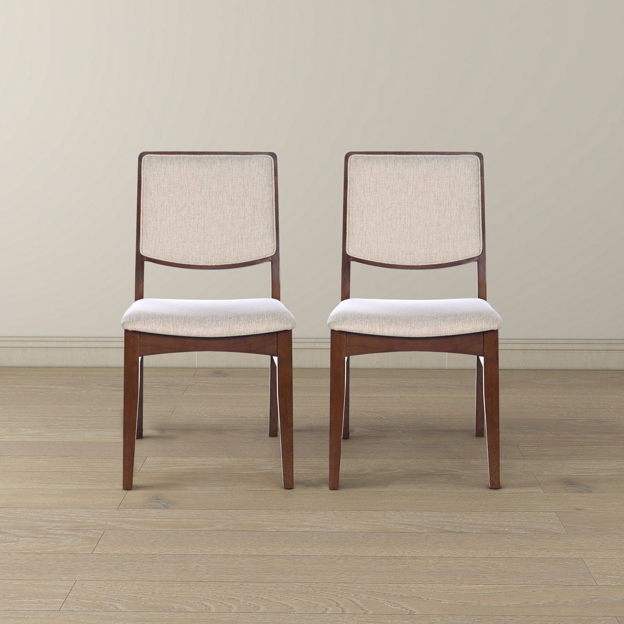 Skylar Beige Fabric Dining Chair (Set Of 2)