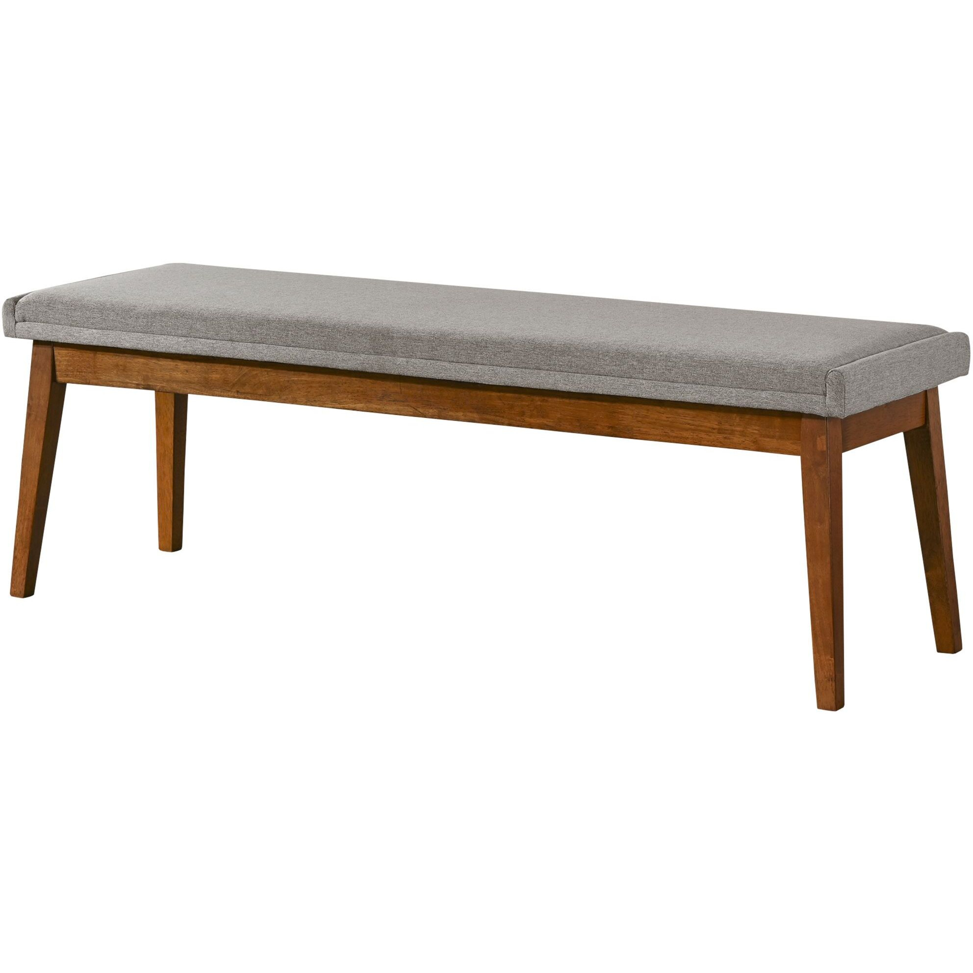 Warren Bench In Ash Grey Fabric