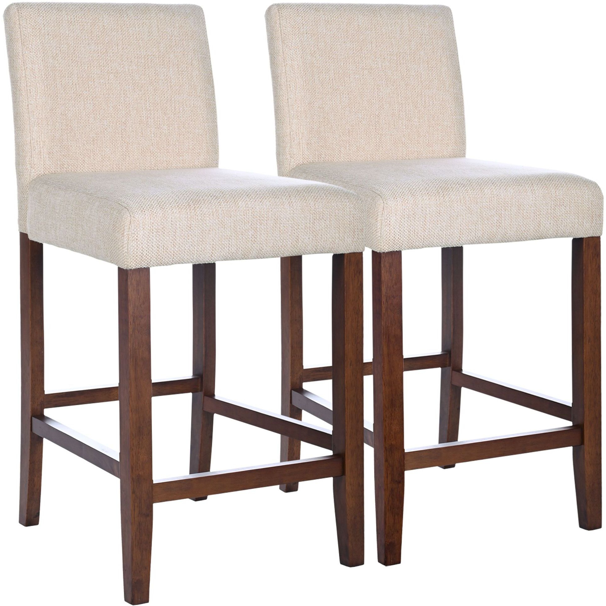 Dorian Beige Fabric Counter Chair (Set Of 2)