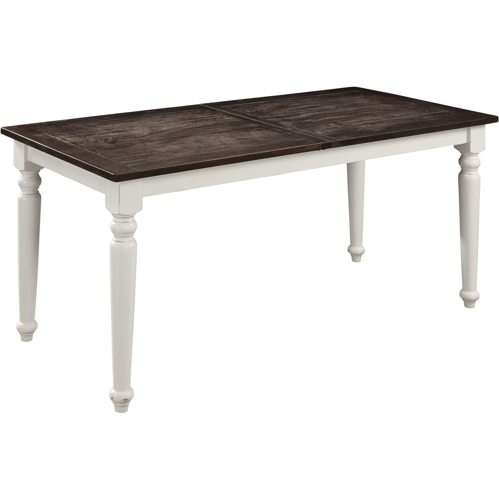 Wallace & Bay Mountina Brown And White Gathering Dining Table With Leaf