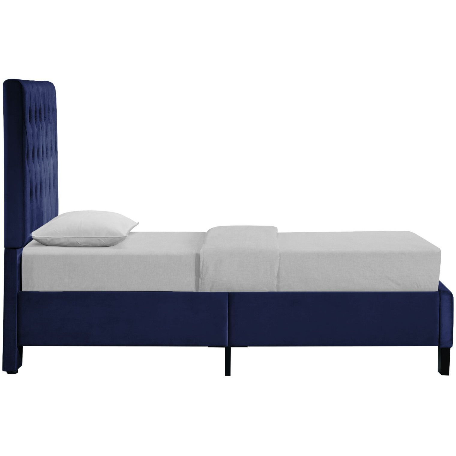 Wallace & Bay Luma Blue Twin Upholstered Bed