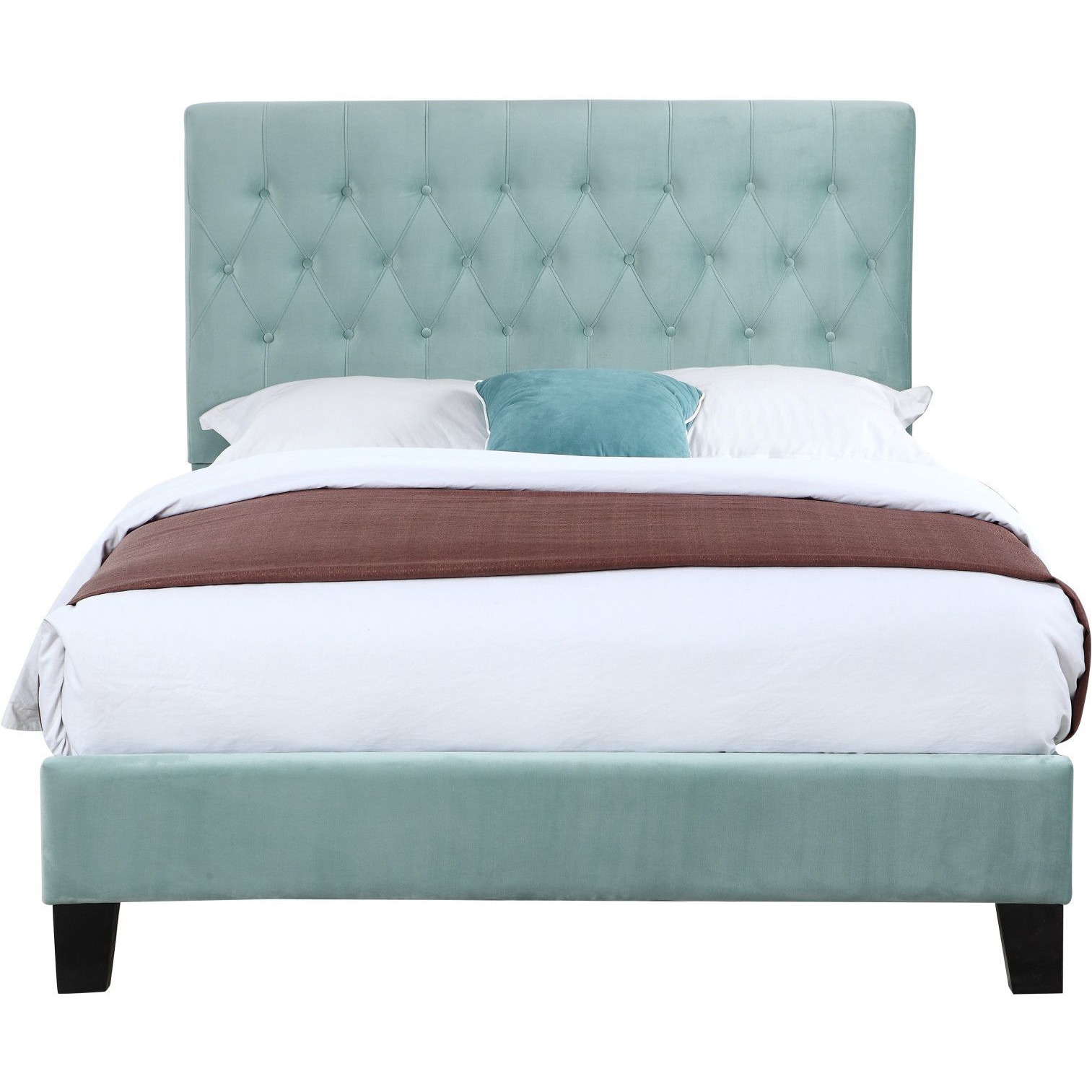 Wallace & Bay Luma Blue Full Upholstered Bed