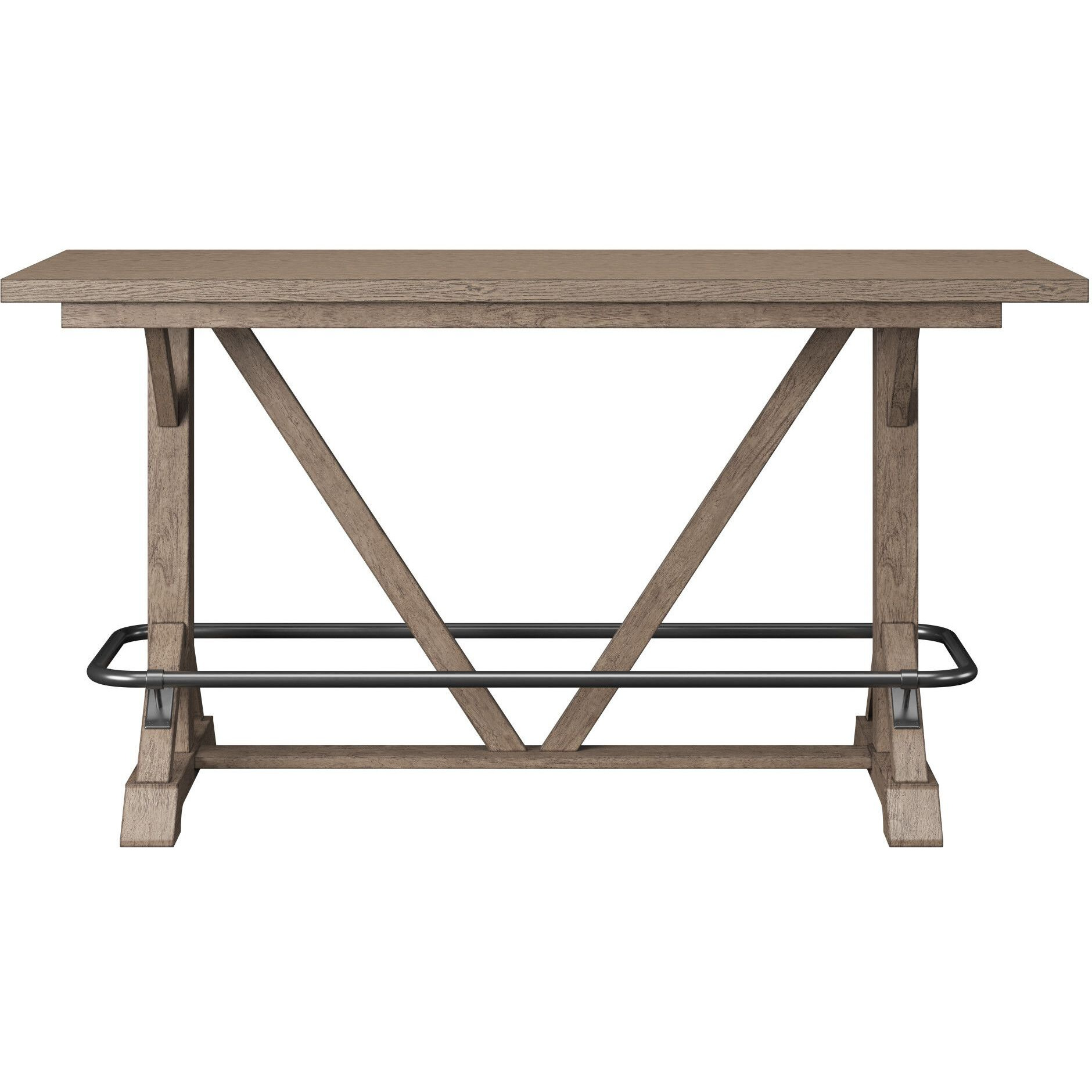 Wallace & Bay Benti Brown Bar Height Trestle Table